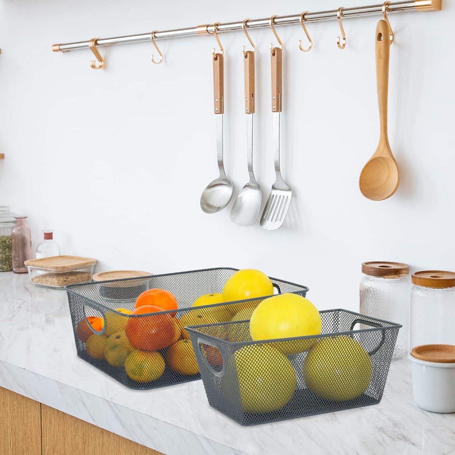 Cestas de Almacenamiento de Alambre NeuDeco - Paquete de 6