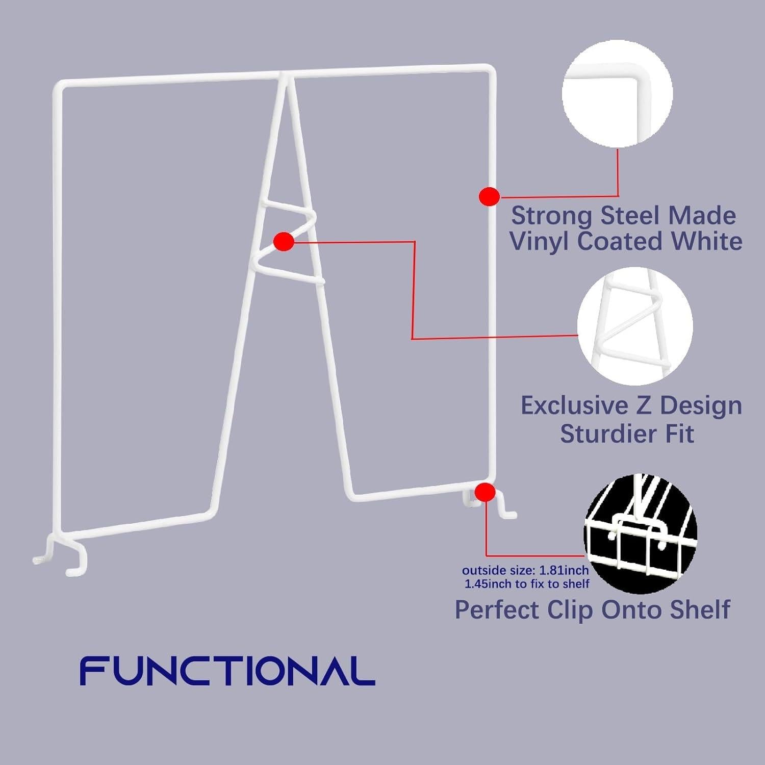 Divisores de Estante de Alambre Ziroland - 8 Piezas 30.48cm