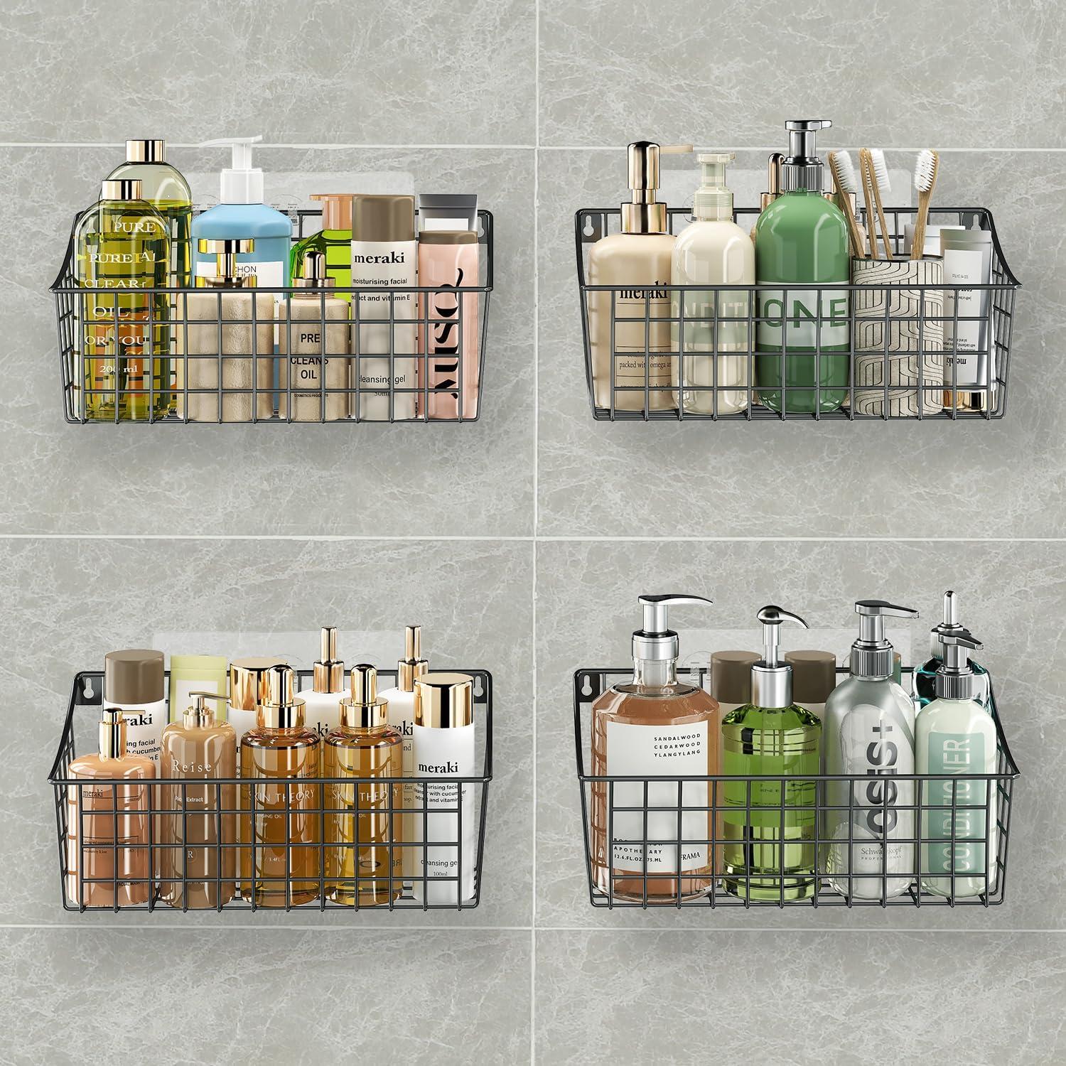 Cesta de Almacenamiento Colgante Sonyabecca 4 Pack Negra