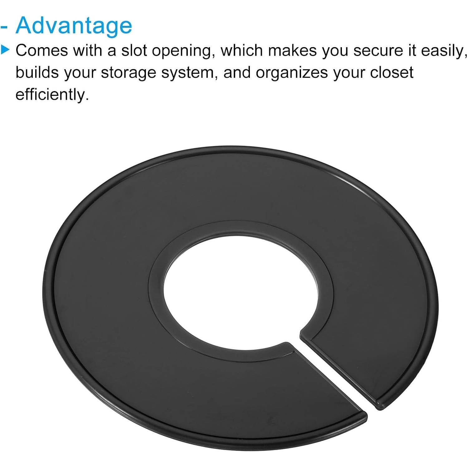 Divisores de Ropa PATIKIL, 12 Piezas, Negro, 9 cm