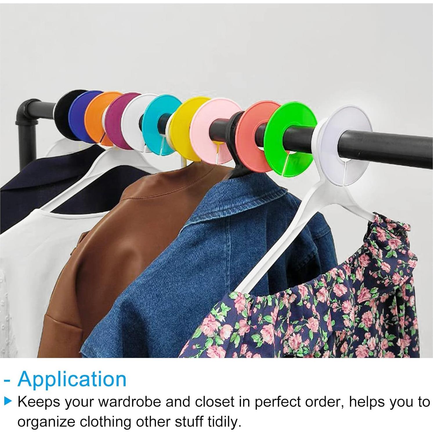 Divisores de Ropa PATIKIL, 12 Piezas, Negro, 9 cm