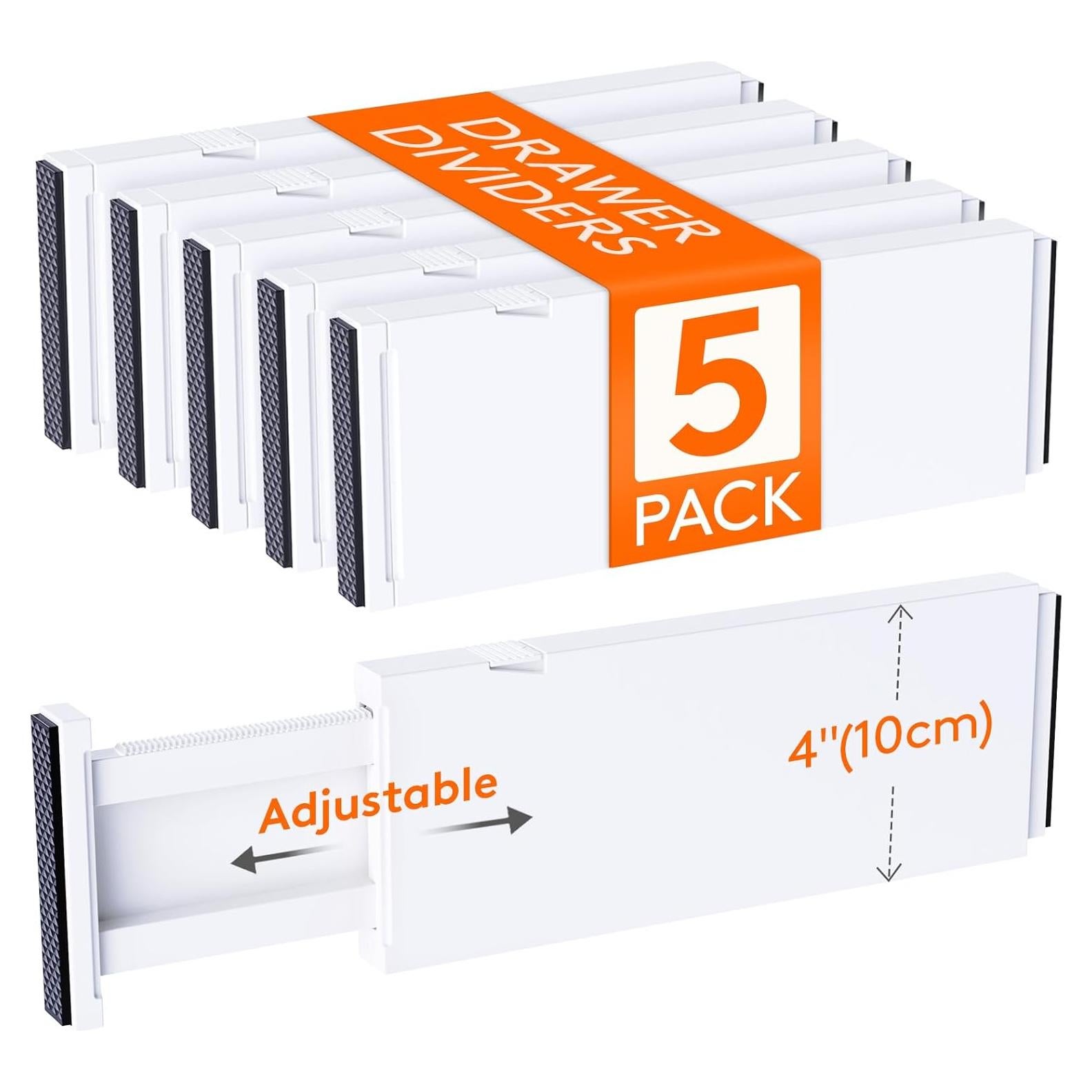 Divisores de Cajón Ajustables Lifewit 5 Piezas 10 cm Alto