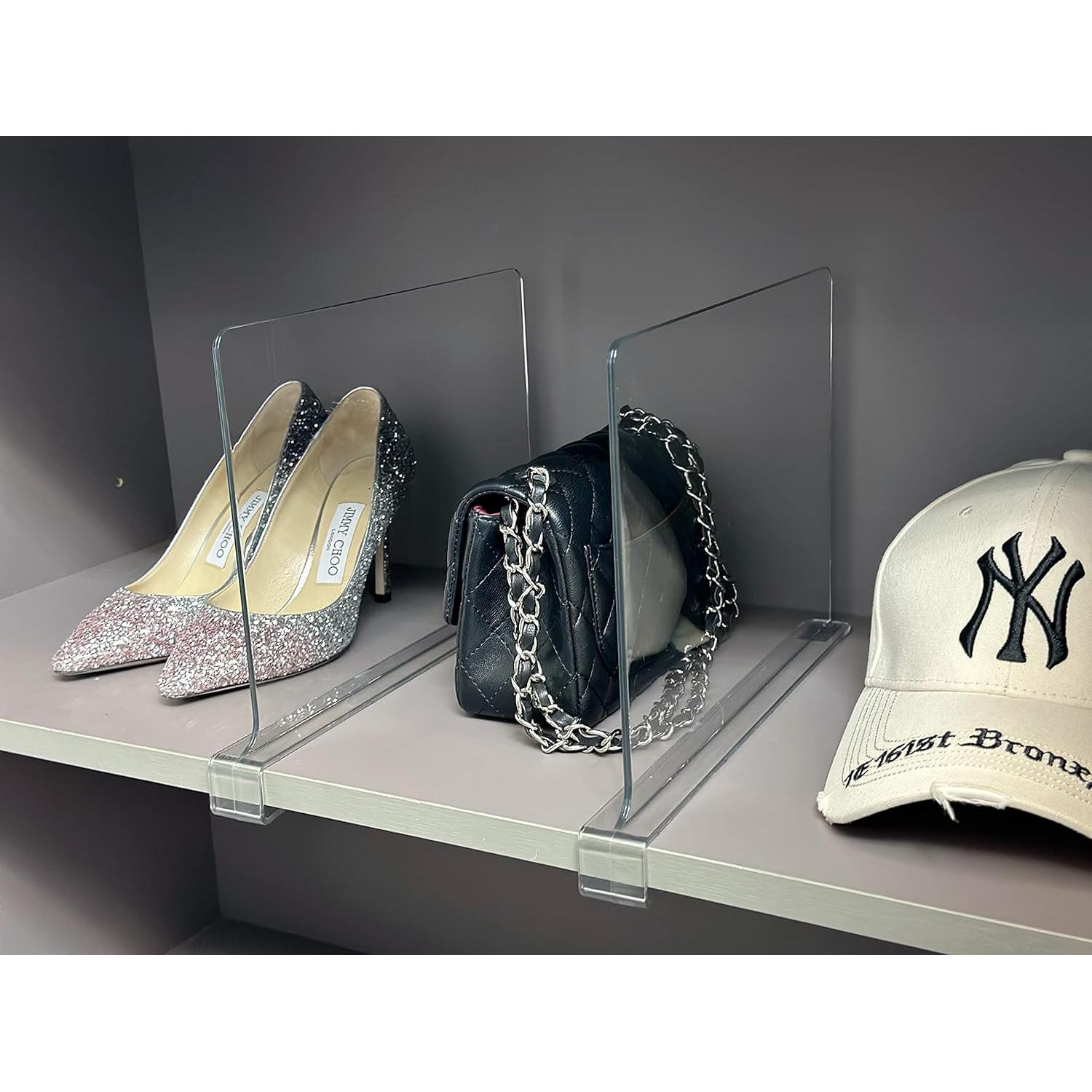 Divisores de Estante Acrílico Transparente LikeU 6 PCS