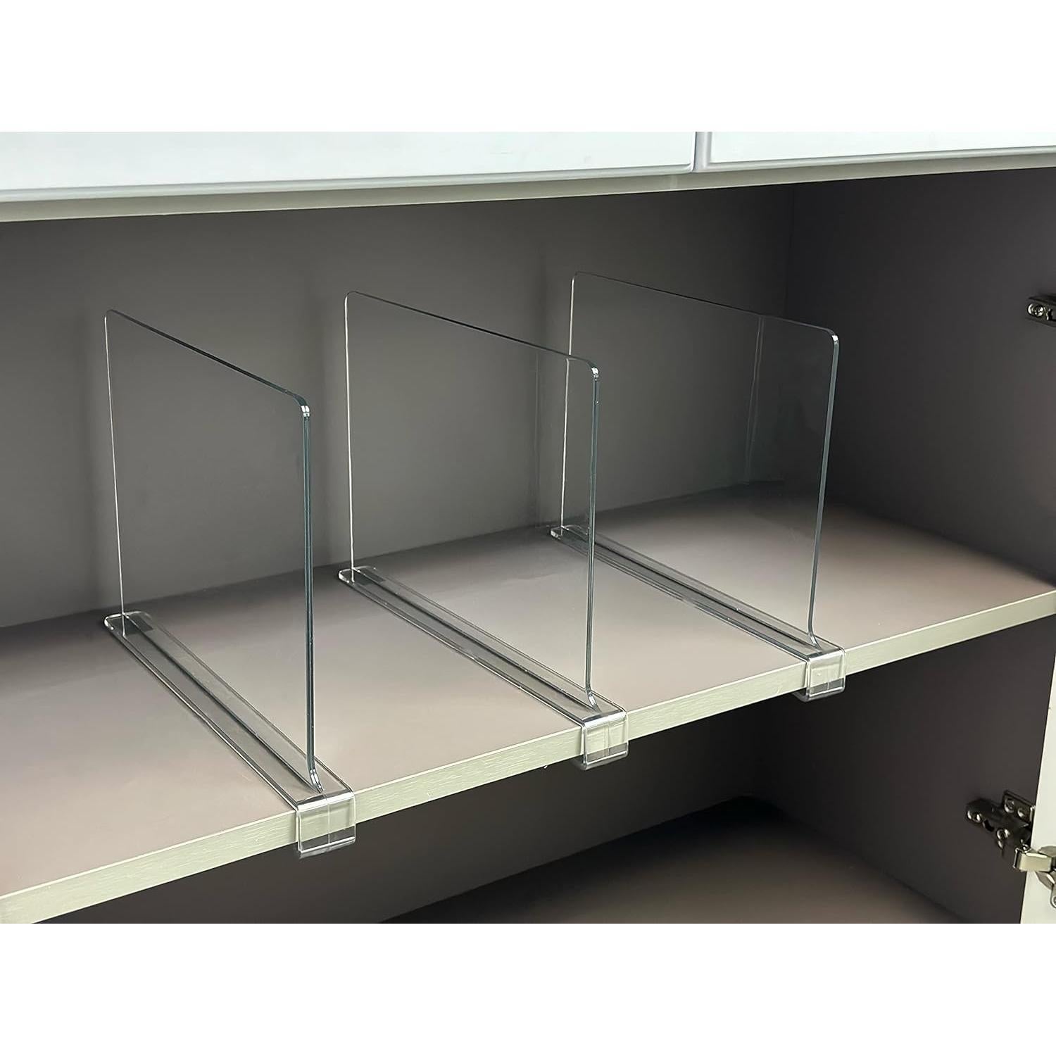 Divisores de Estante Acrílico Transparente LikeU 6 PCS