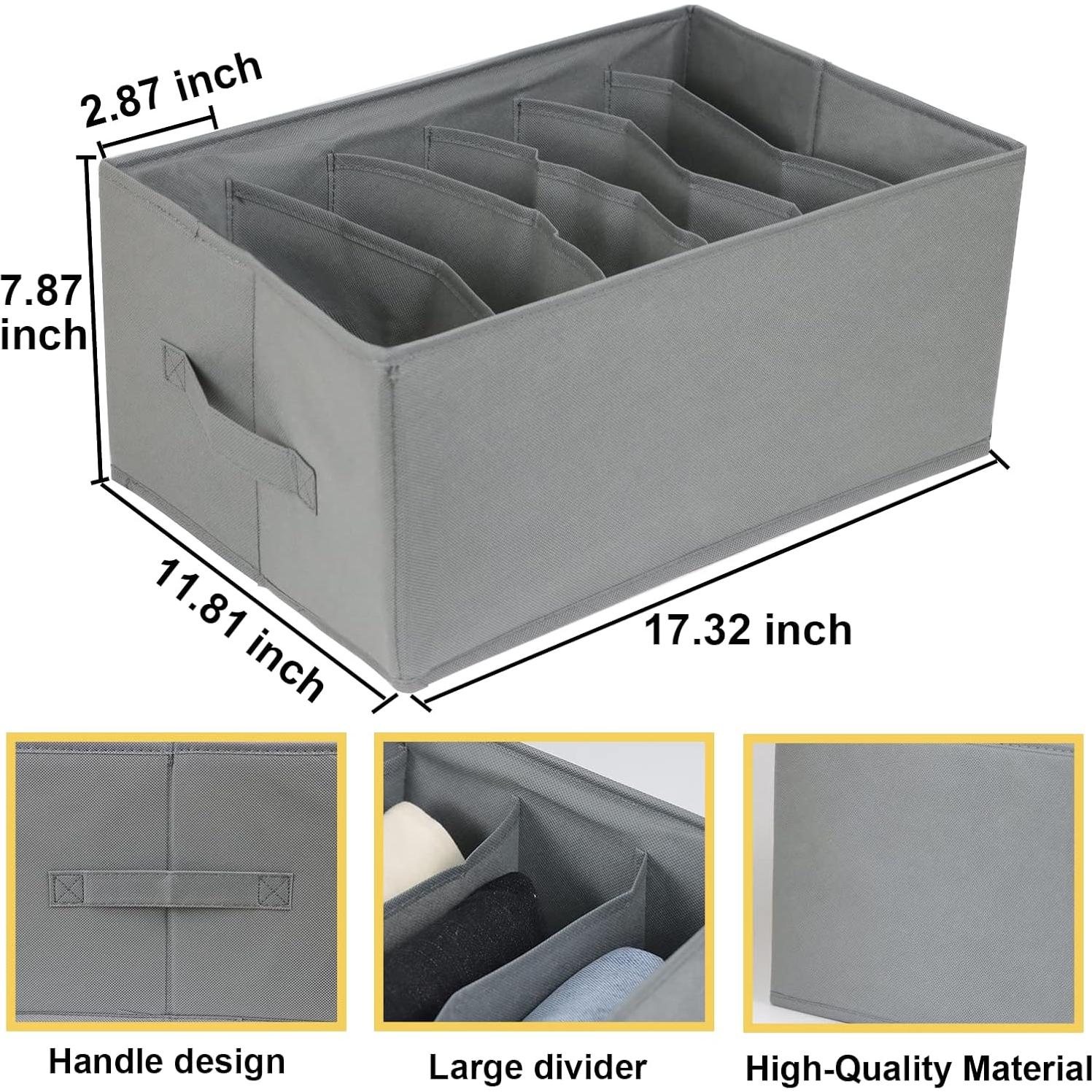 Organizador de Closet Fordonral 4pc Gris 6 Compartimentos 44x30x20cm