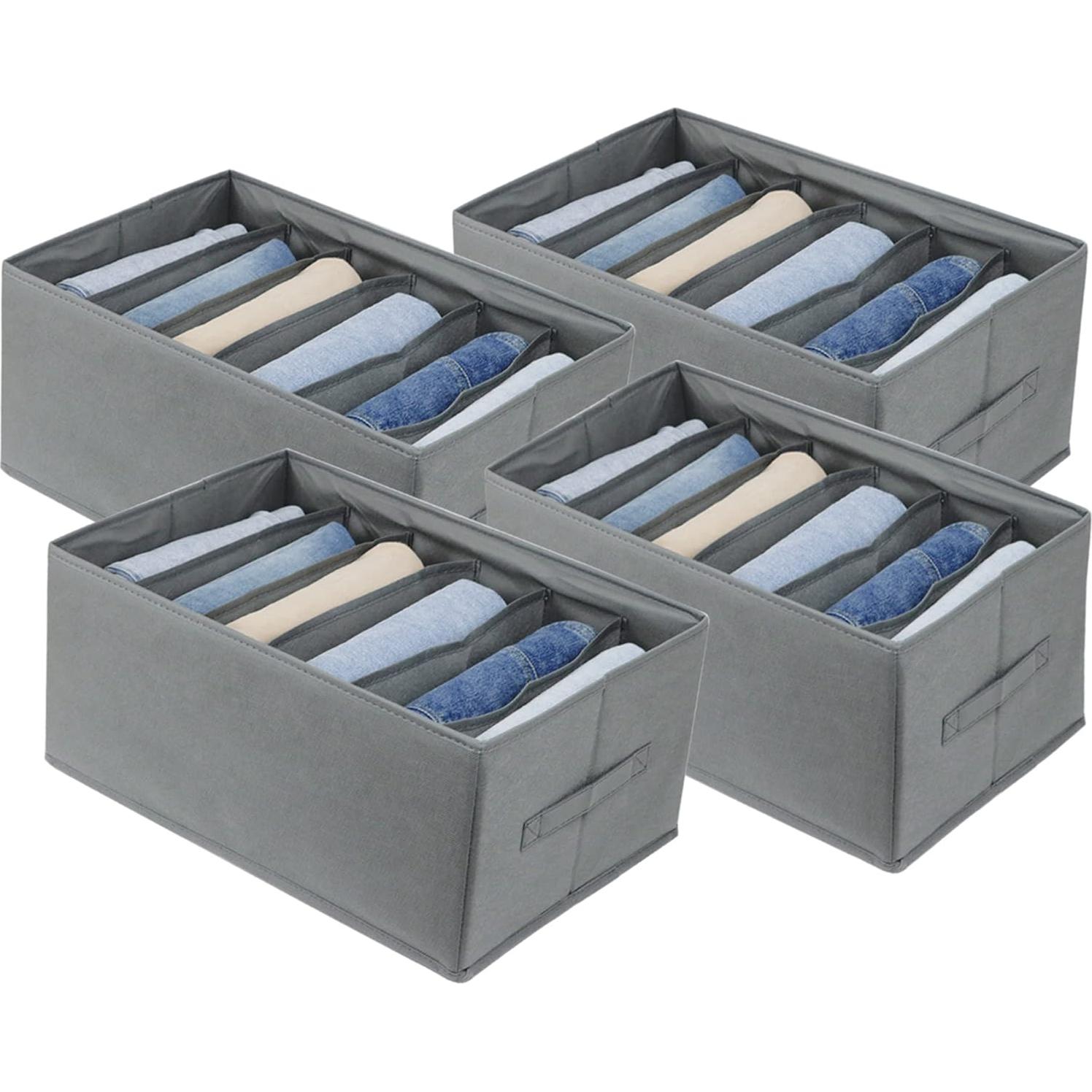 Organizador de Closet Fordonral 4pc Gris 6 Compartimentos 44x30x20cm