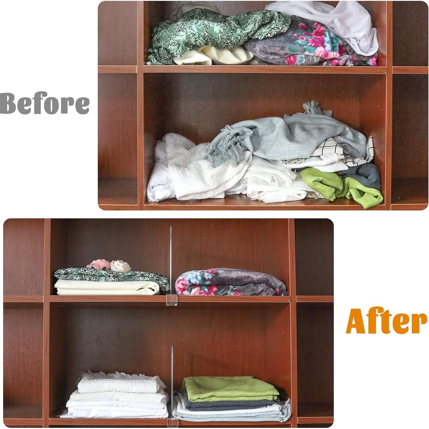 Divisores de Estante Acrílicos Hmdivor 6 Paquetes 20x30 cm