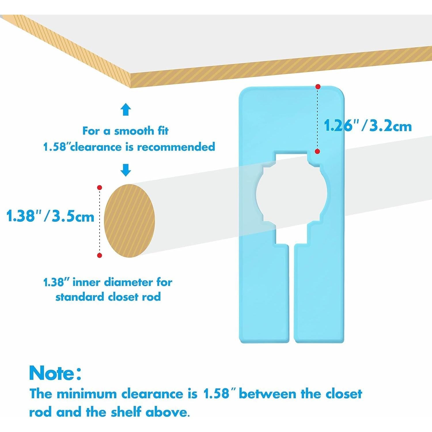 30 Divisores de Ropa Coloridos CasaVibe para Closet 5x13.7cm