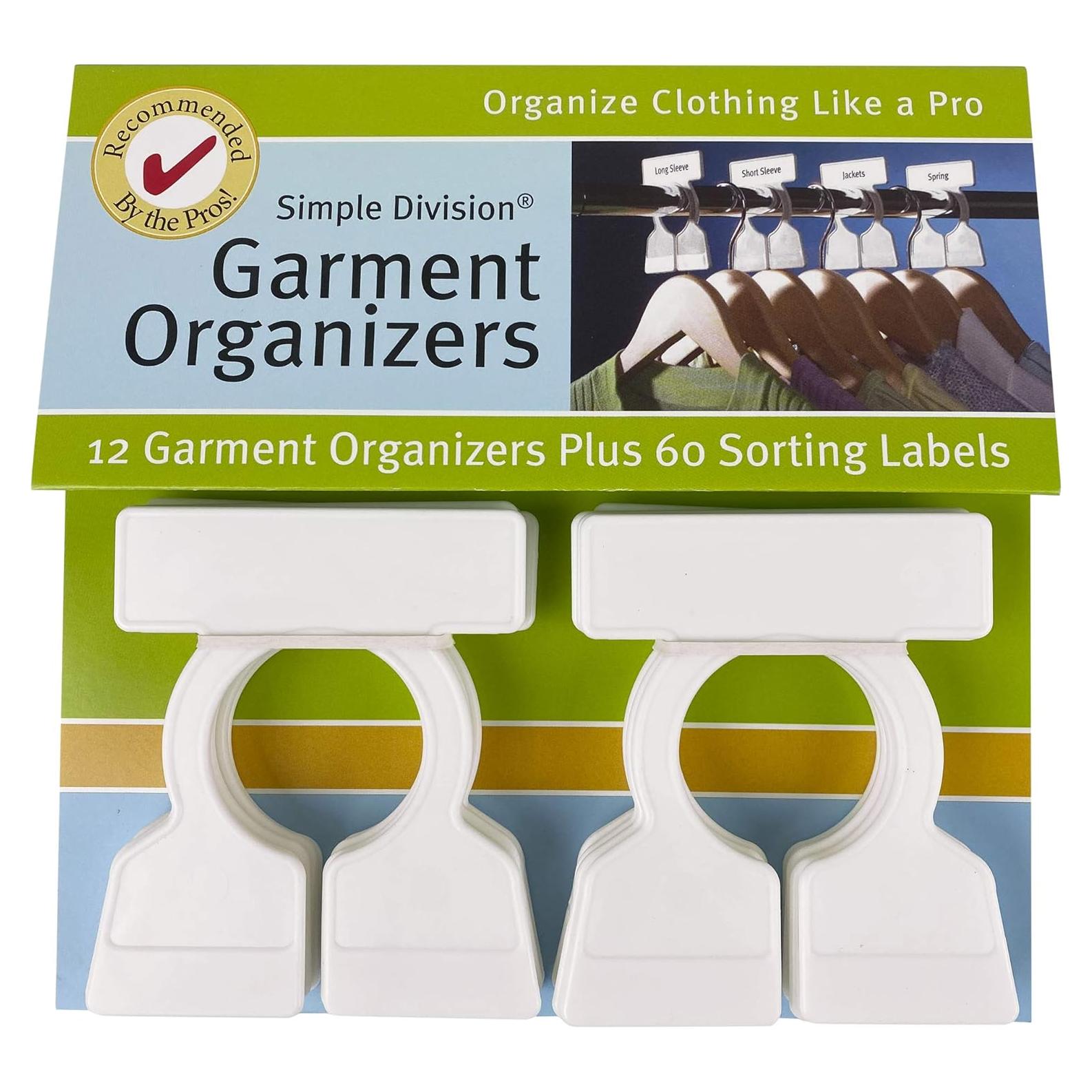 Organizadores de Ropa The Clutter Diet - 12 Divisores con Etiquetas