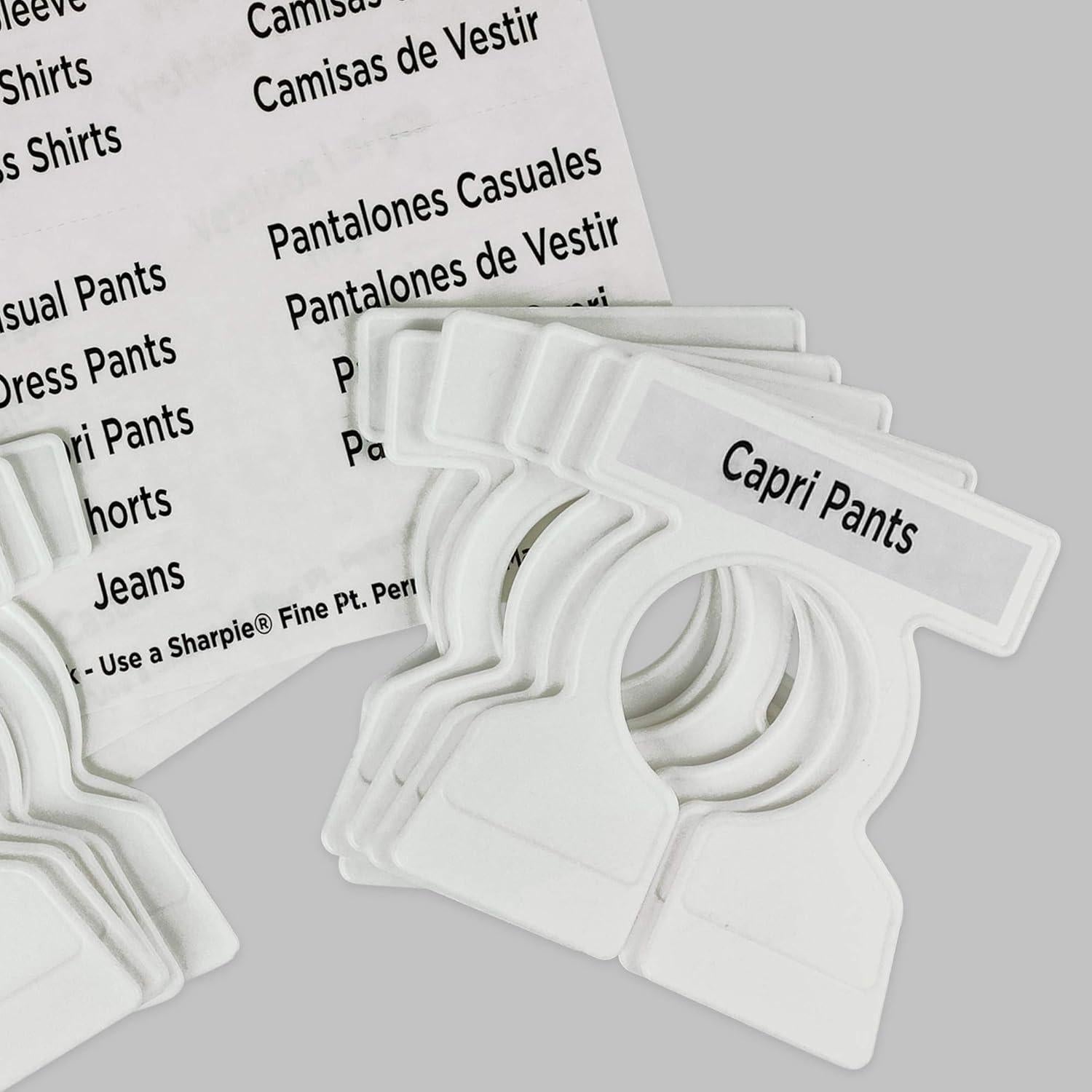 Organizadores de Ropa The Clutter Diet - 12 Divisores con Etiquetas