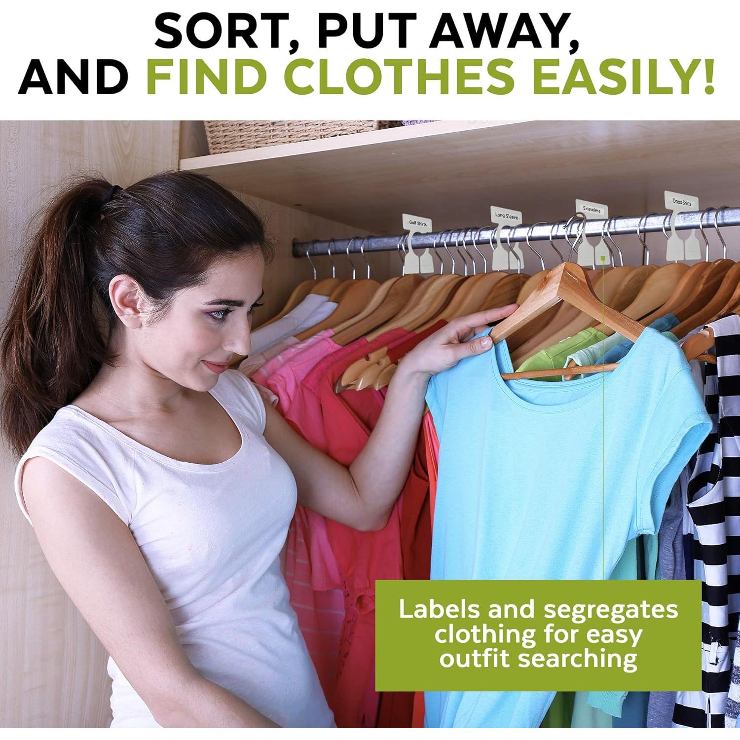 Organizadores de Ropa The Clutter Diet - 12 Divisores con Etiquetas