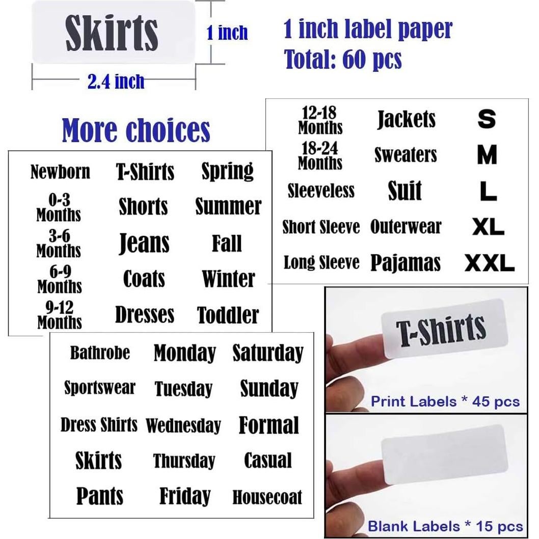 Divisores de Ropa TraGoods 10 Piezas Blanco Perla 13.6x9cm