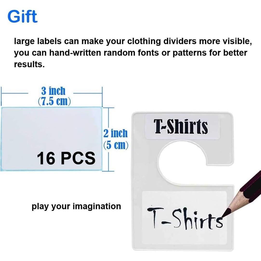 Divisores de Ropa TraGoods 10 Piezas Blanco Perla 13.6x9cm