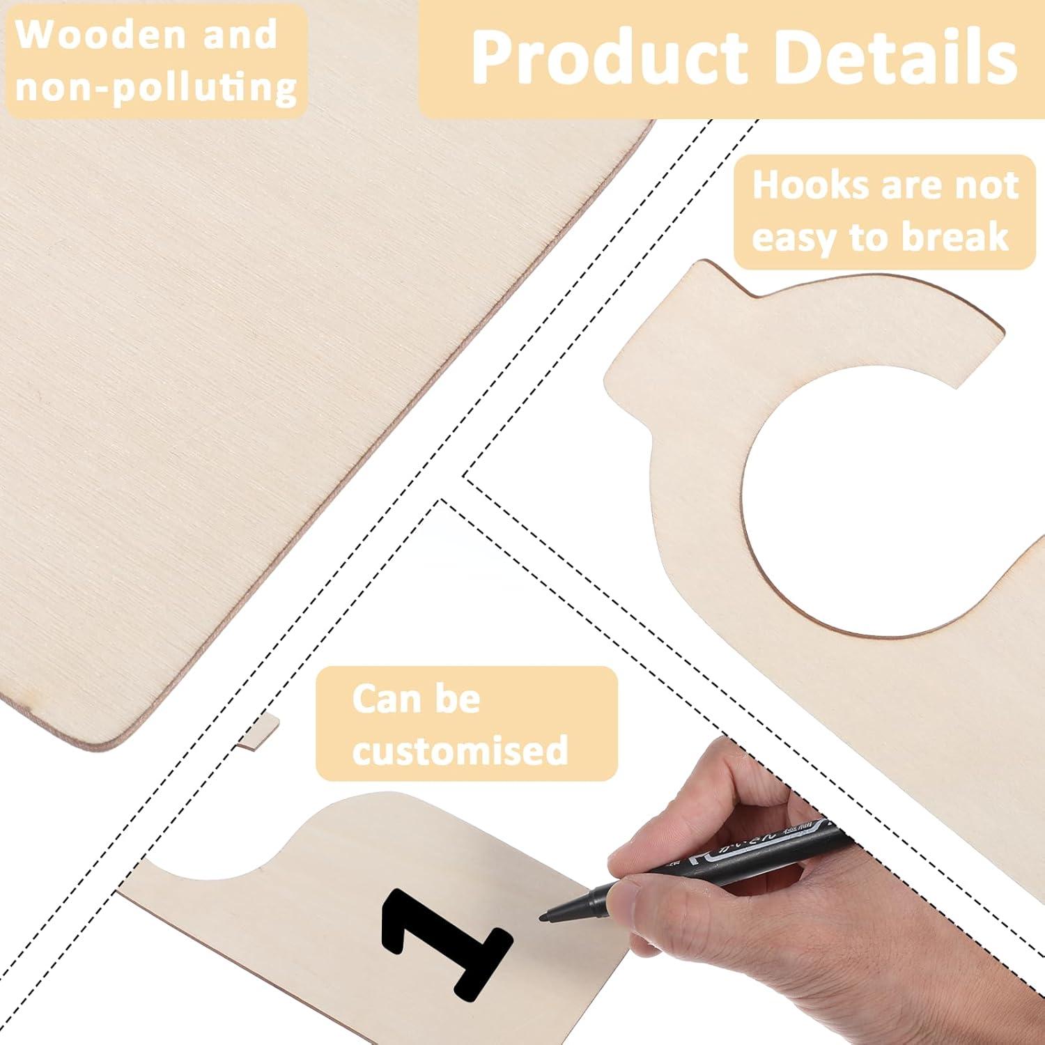 30 Separadores de Closet LLOUSSAK en Madera Blanca con Marcador