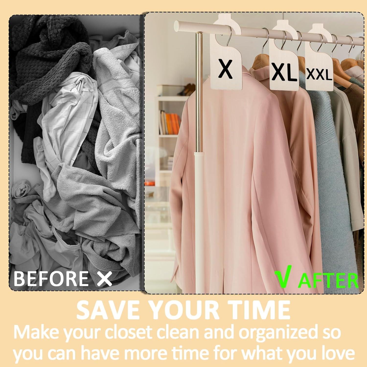 30 Separadores de Closet LLOUSSAK en Madera Blanca con Marcador