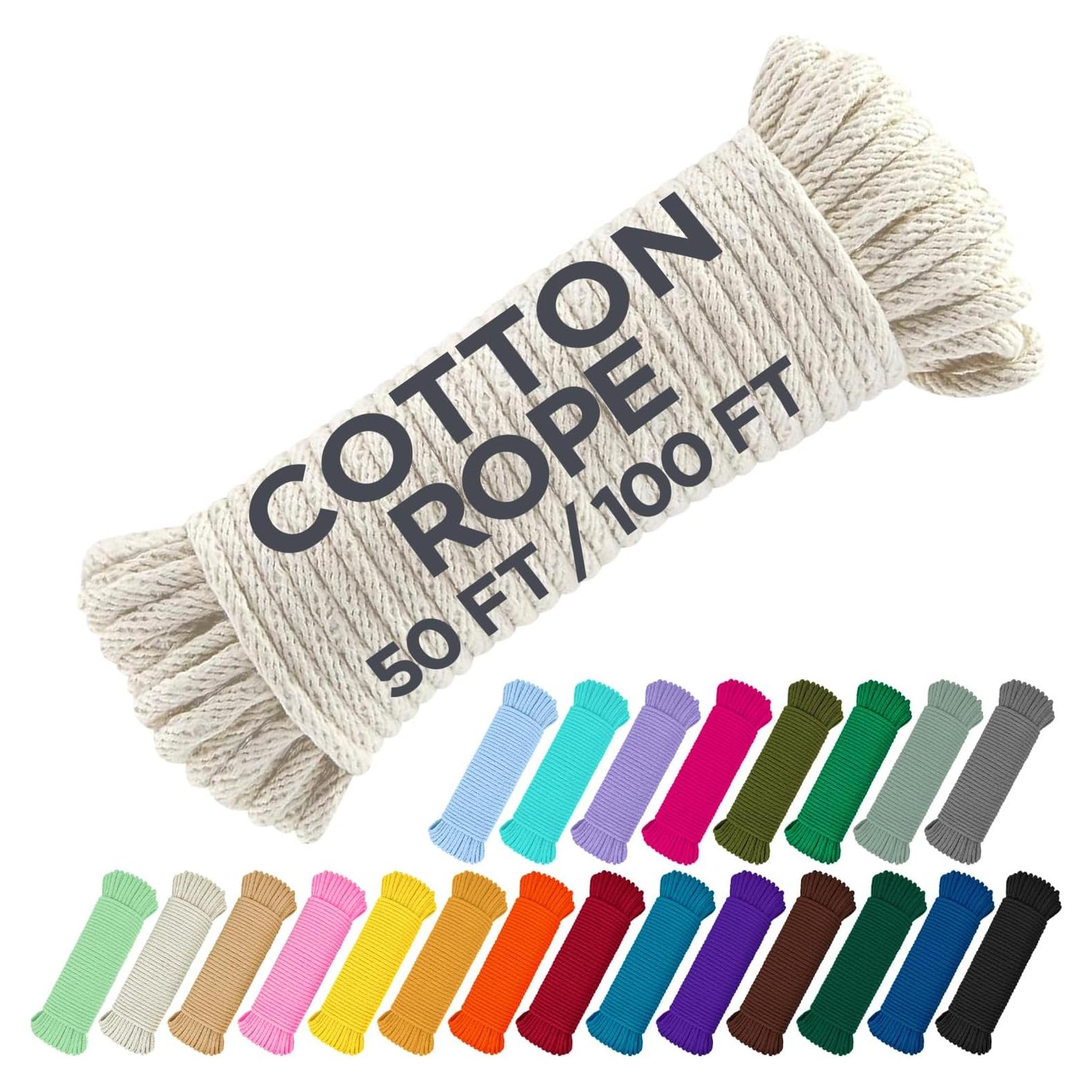 Cuerda de Algodón Trenzada TECEUM 15 m 5 mm Natural Multiusos