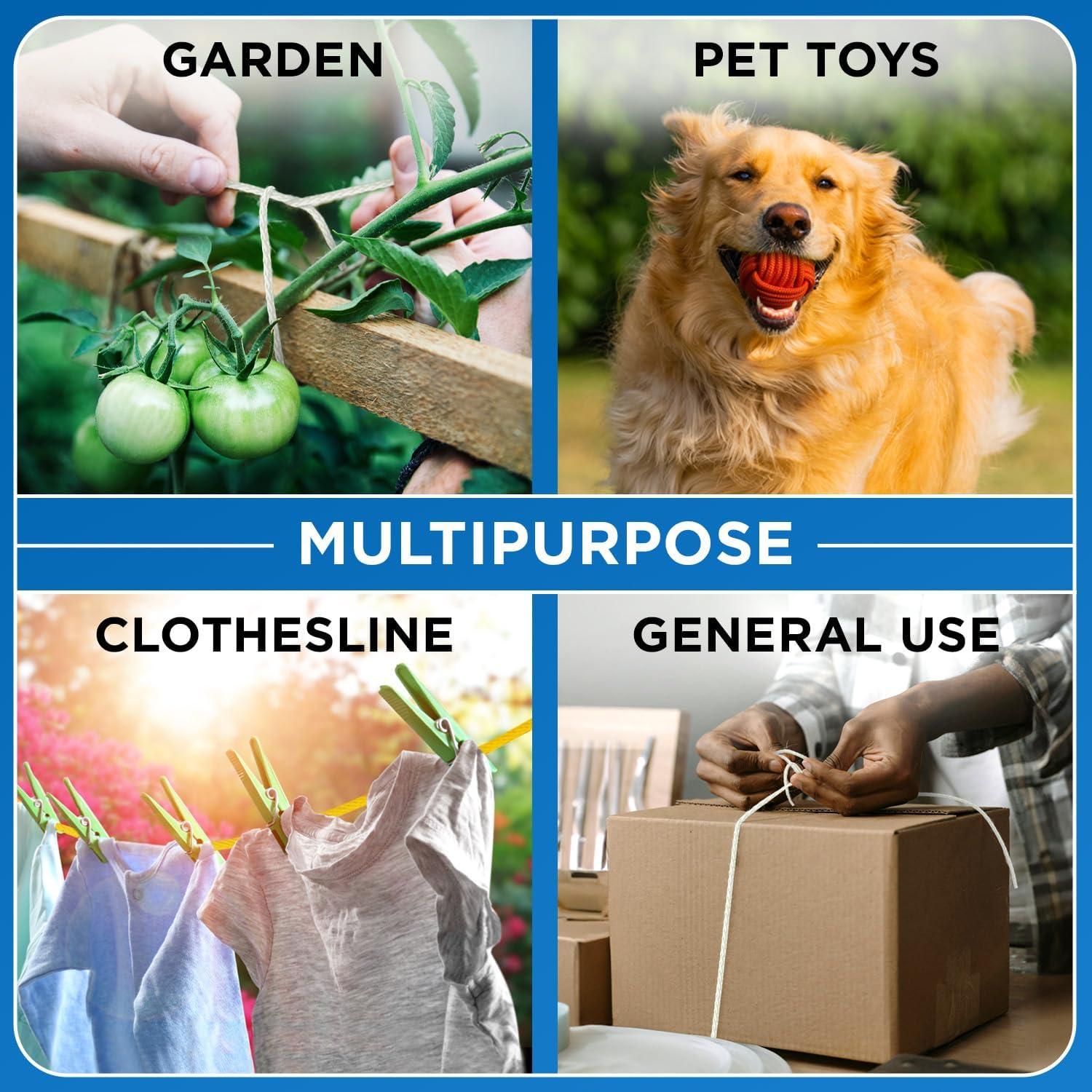 Cuerda de Algodón Trenzada TECEUM 15 m 5 mm Natural Multiusos