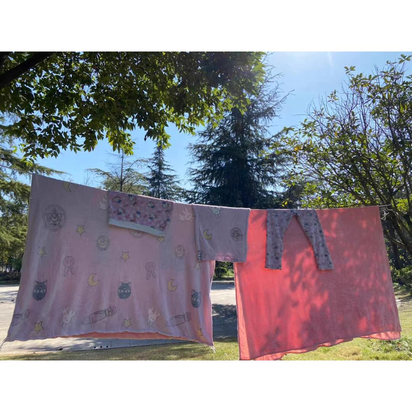 Cuerda de Tender Ropa Portátil BanYakong 10m Algodón Ajustable