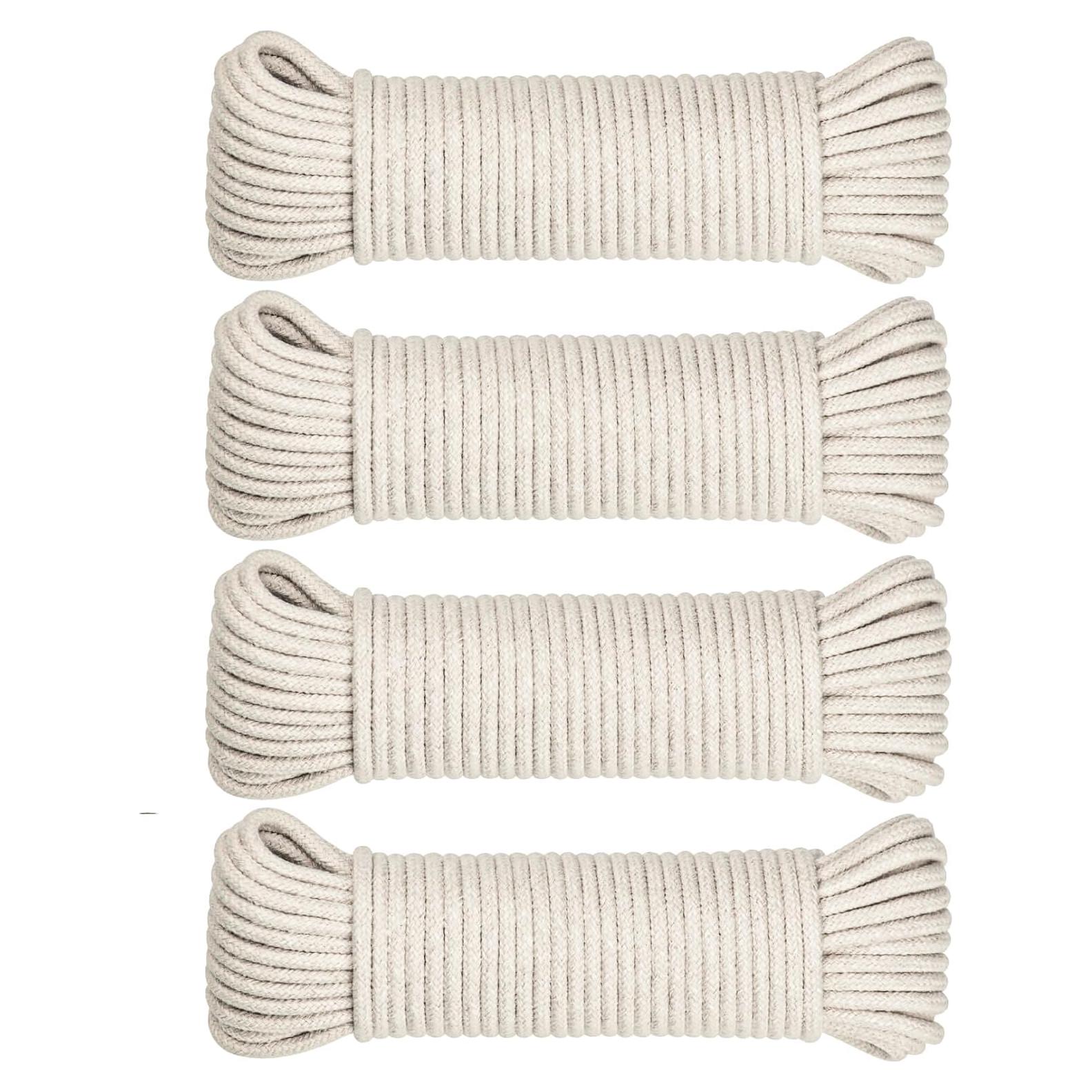 Cuerda de Algodón Natural SteadMax 61m 5mm Alta Resistencia