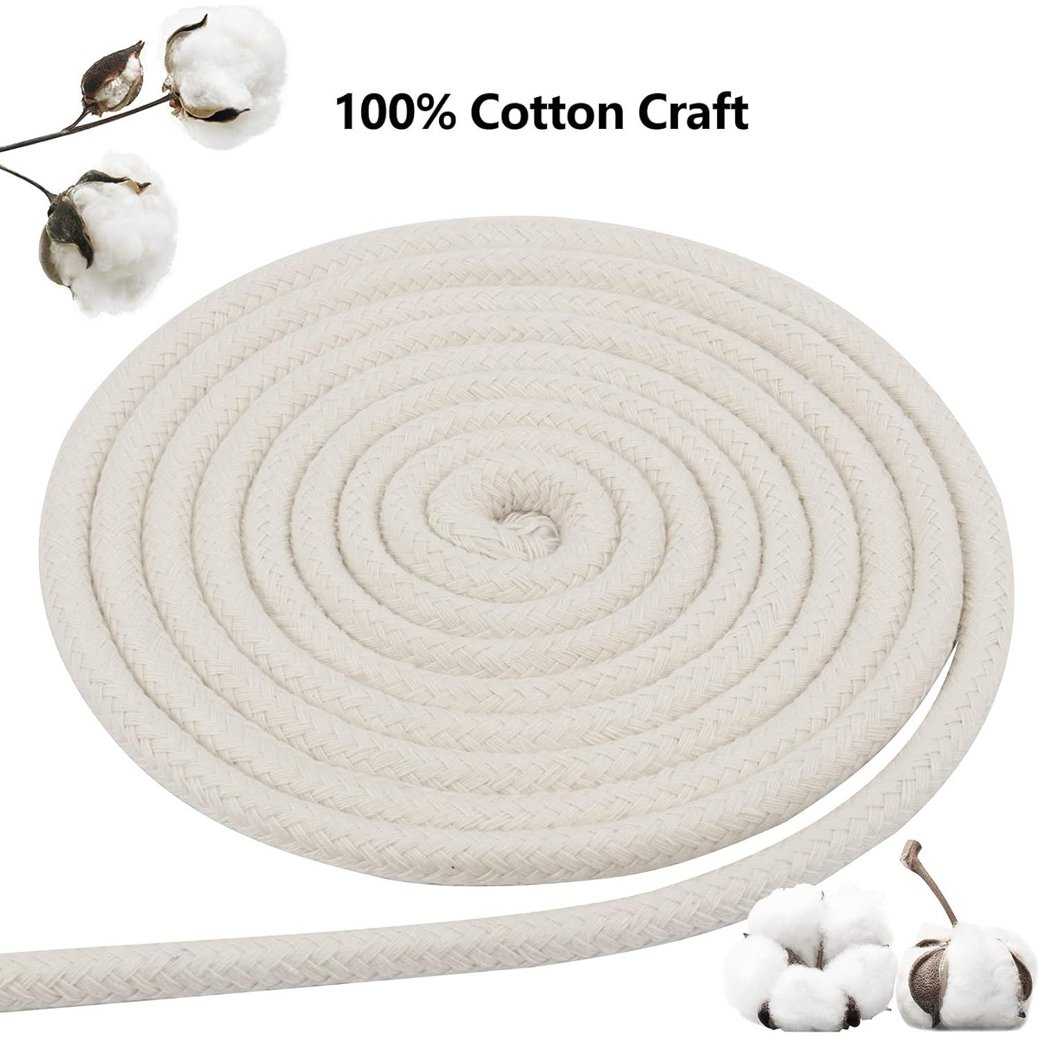 Cuerda de Algodón Natural JOIKIT 50m 6mm Trenzada Multiusos