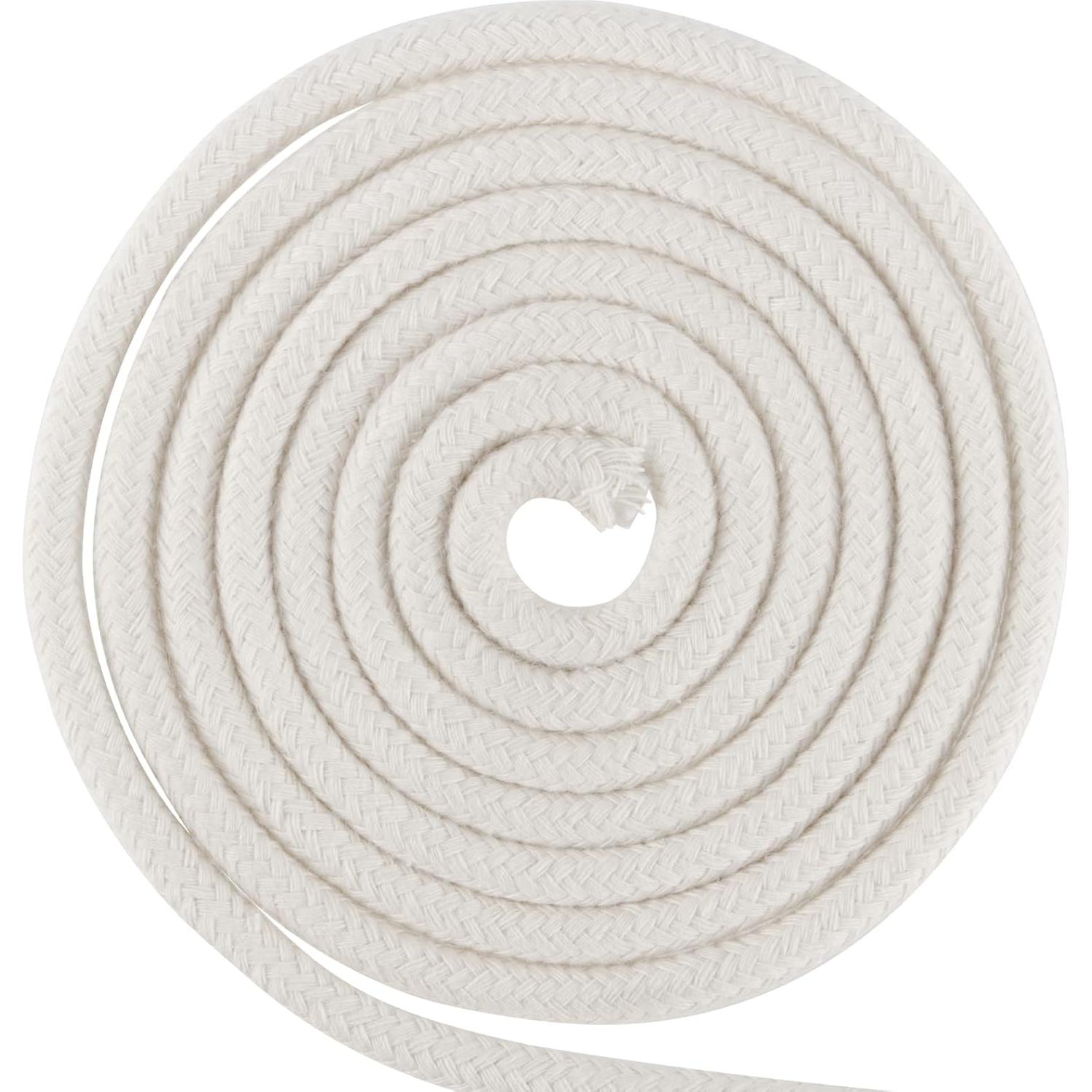 Cuerda de Algodón Trenzada FUNSUEI 100m 8mm Blanca para Manualidades