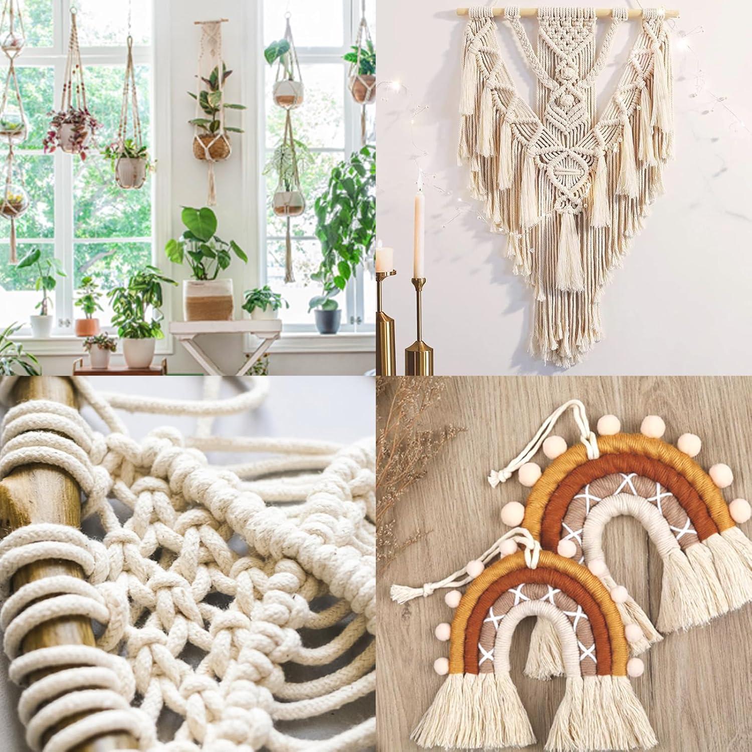 Cuerda de Algodón Trenzada JANJOSN 15m 1.27cm Blanca Suave