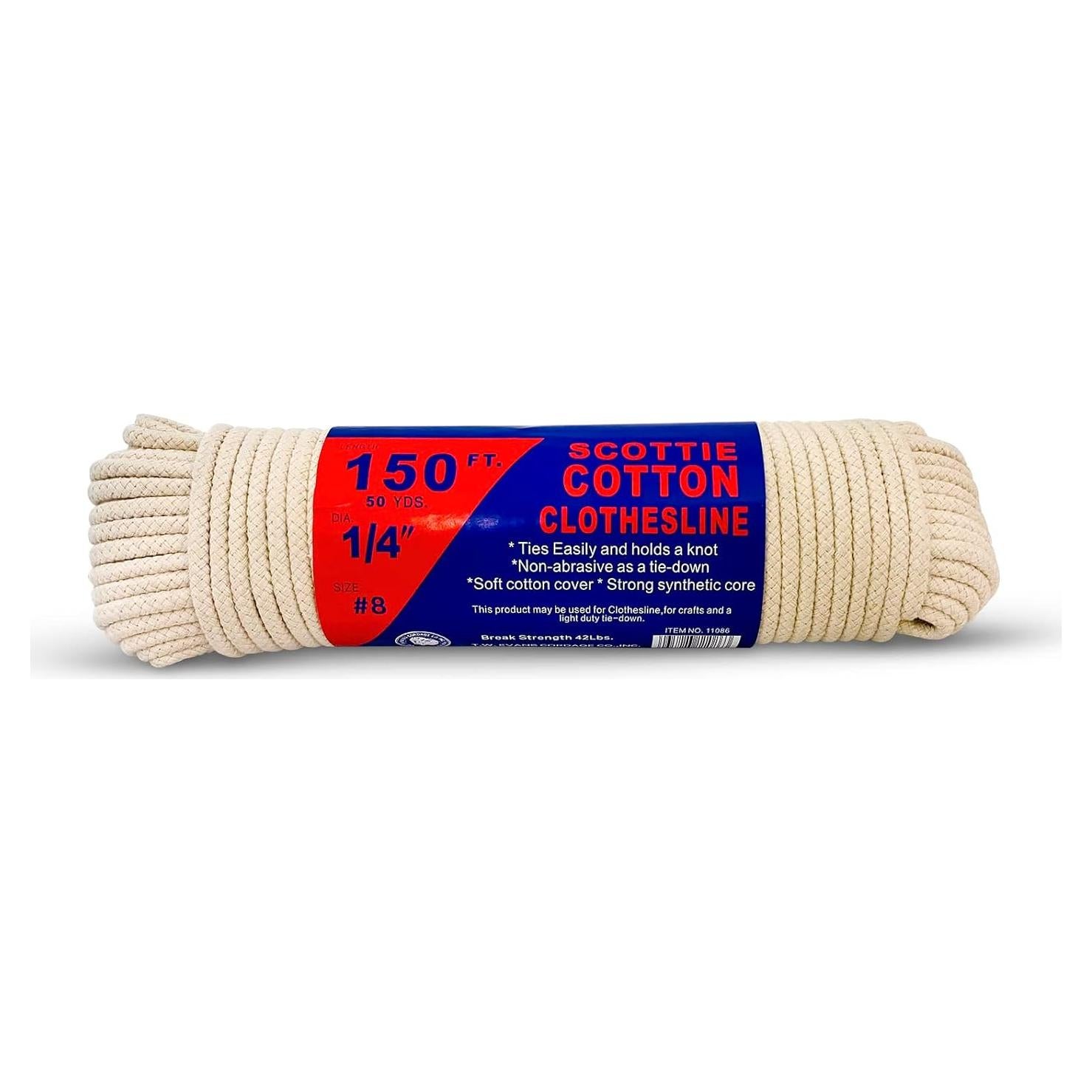 Cuerda de Ropa Scottie T.W. Evans 0.64 cm x 45.72 m Blanca