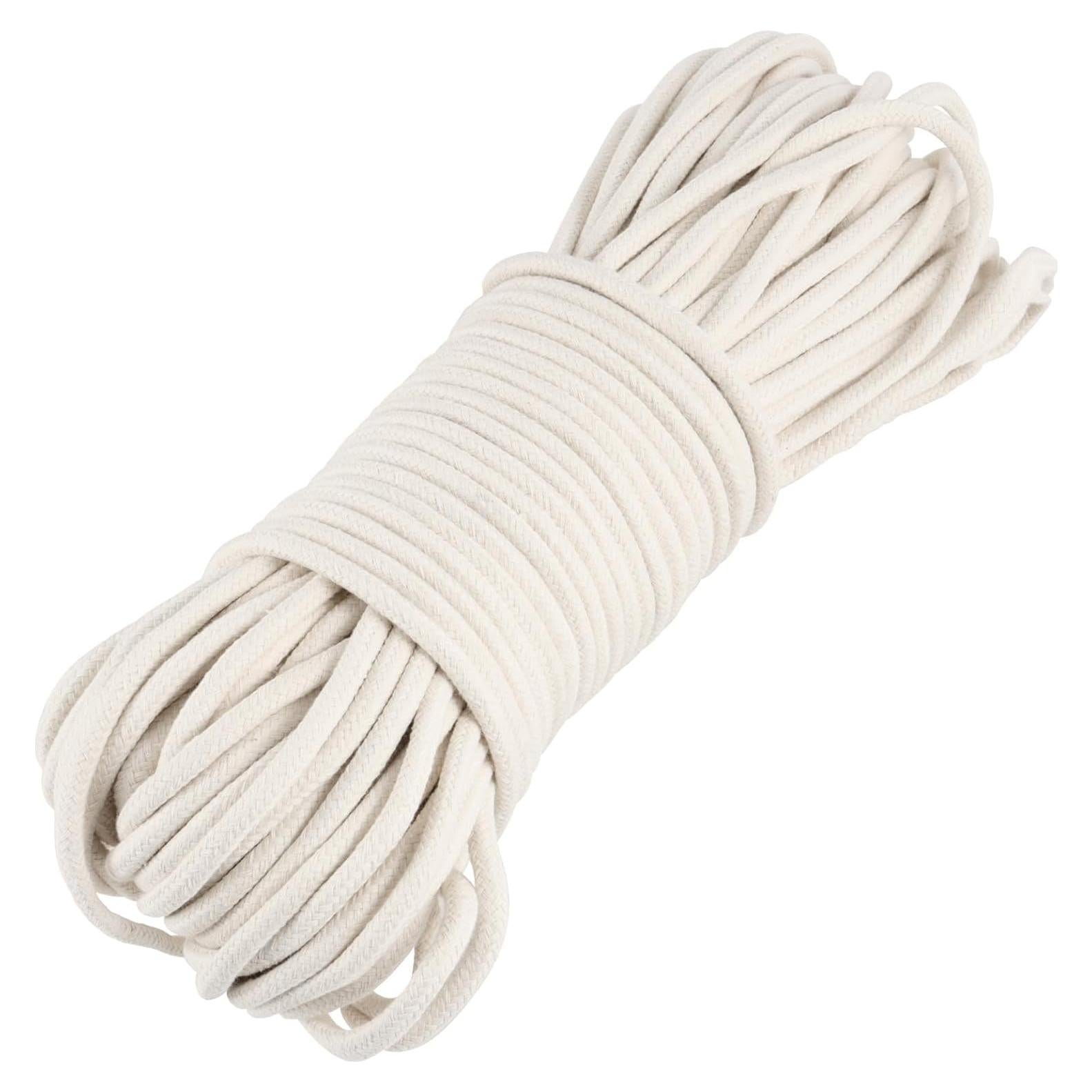 Cuerda de Algodón Trenzada MOUYAT 100 m x 6 mm Blanca Multiusos