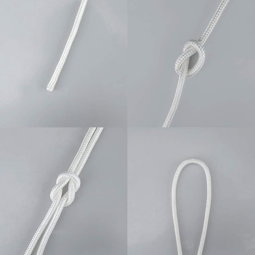 Cuerda de Nylon Trenzada jijAcraft 30.48m 6mm Blanca Multiusos