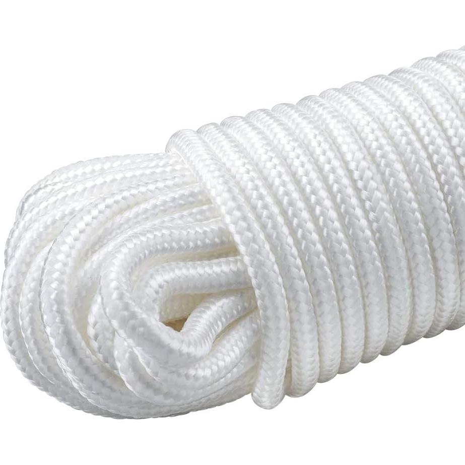 Cuerda de Nylon Trenzada jijAcraft 30.48m 6mm Blanca Multiusos