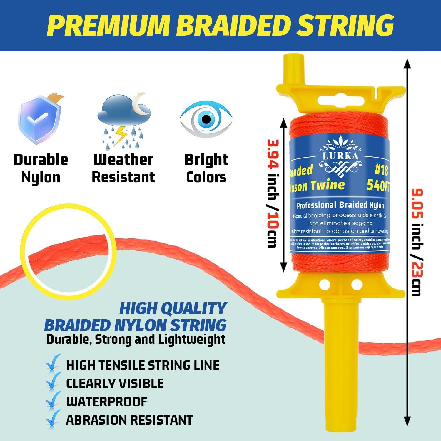 Cuerda de Masonería LURKA 540 Pies Nylon Fluorescente