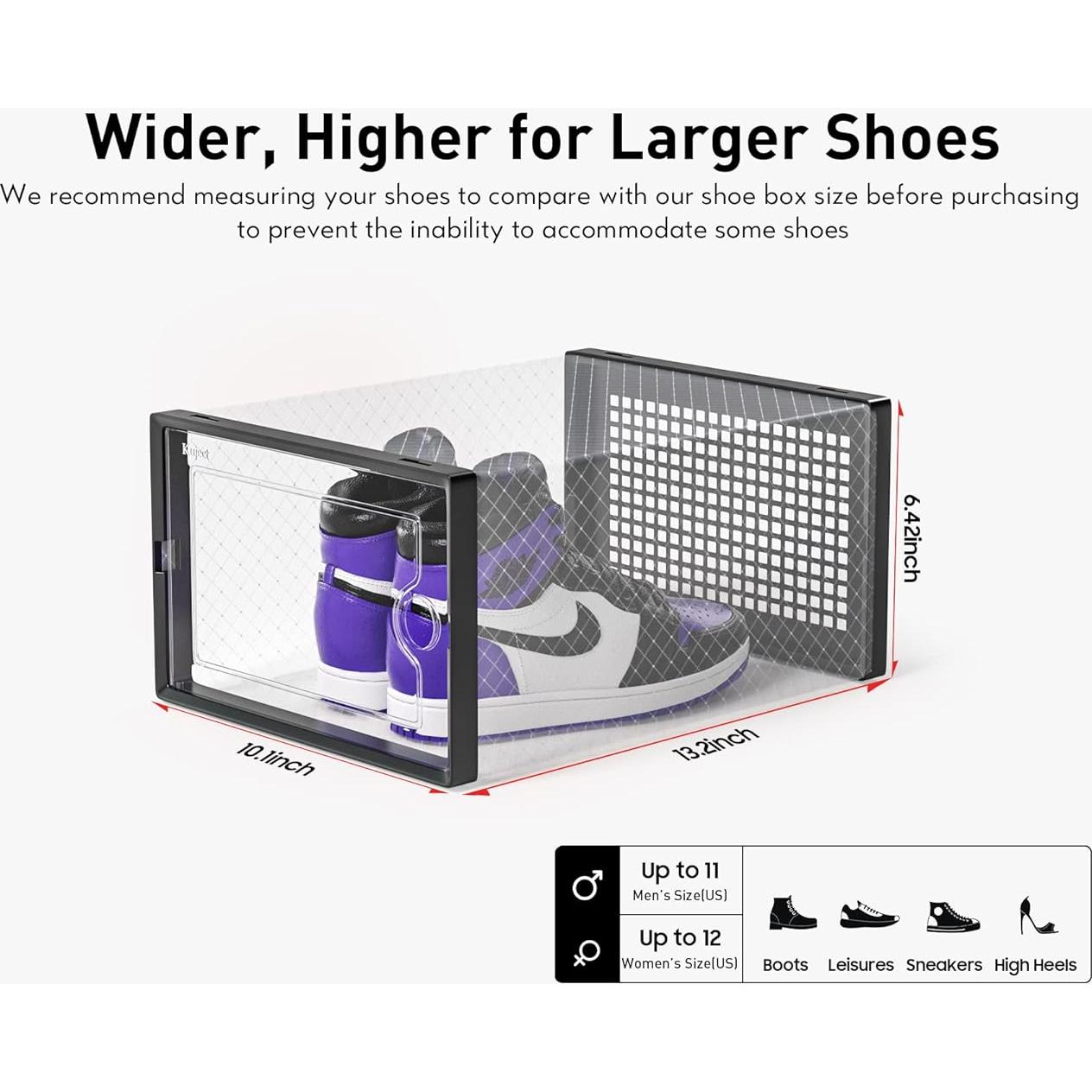 Cajas de Almacenamiento para Zapatos Kuject 12 Piezas X-Large