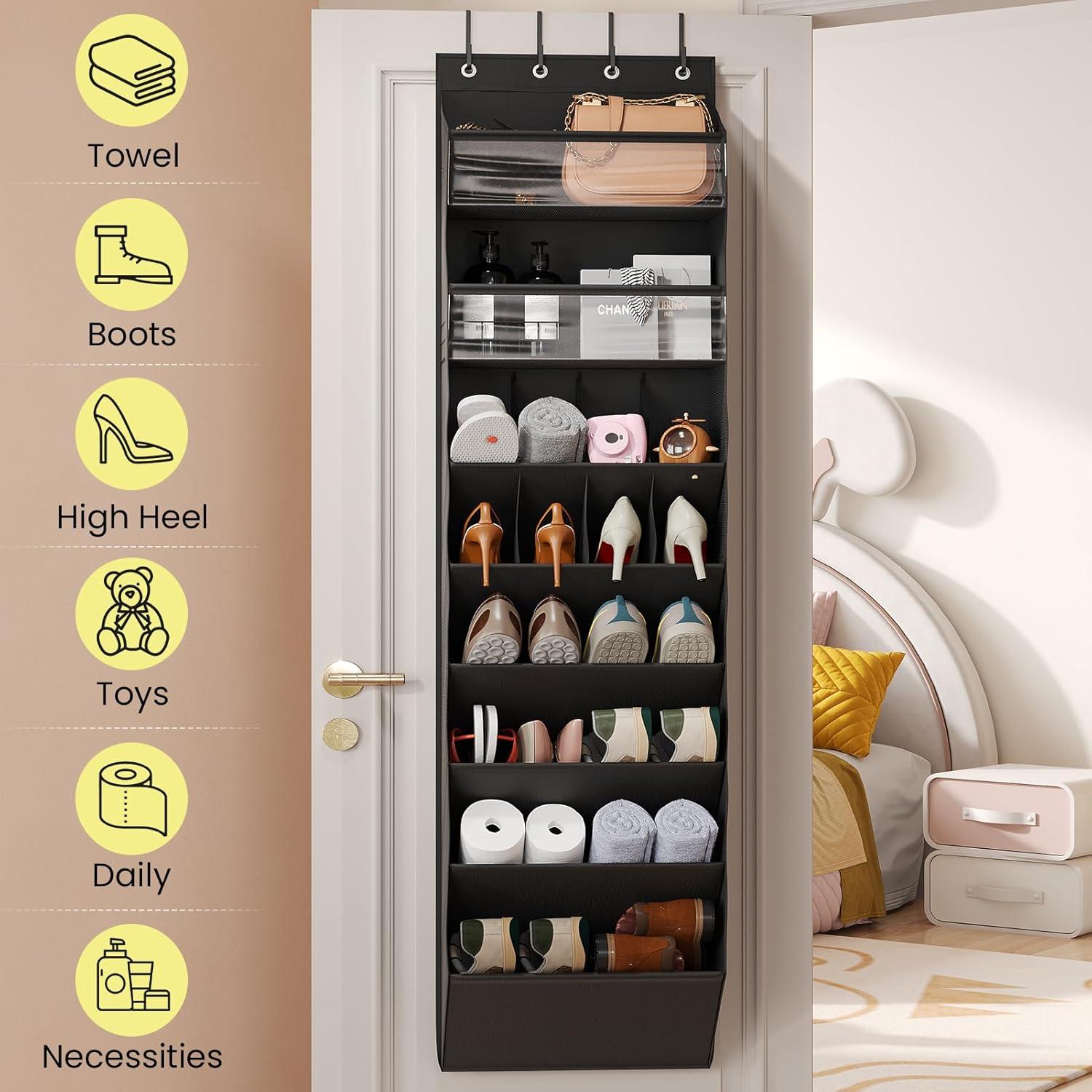 Organizador de Zapatos Colgante Mefirt 8 Niveles Negro