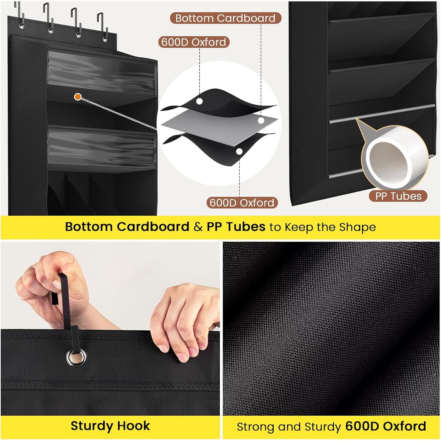 Organizador de Zapatos Colgante Mefirt 8 Niveles Negro