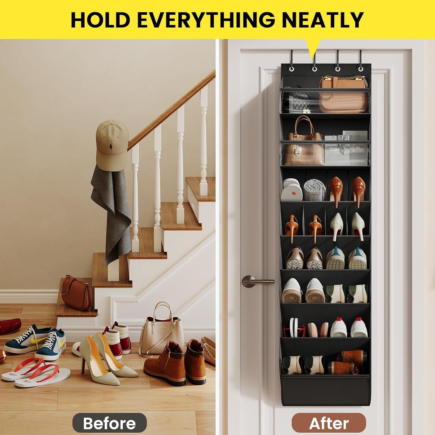 Organizador de Zapatos Colgante Mefirt 8 Niveles Negro