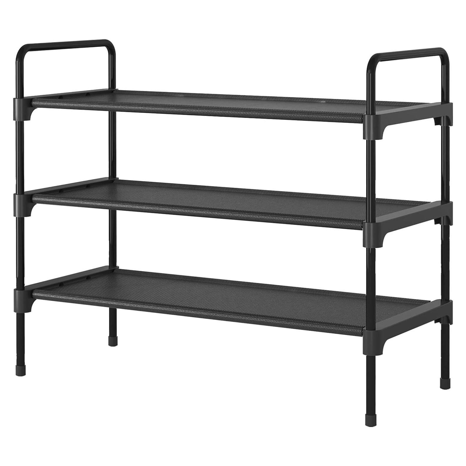 Estante para zapatos Kitsure 3 niveles 70.1x30x57.5cm Negro