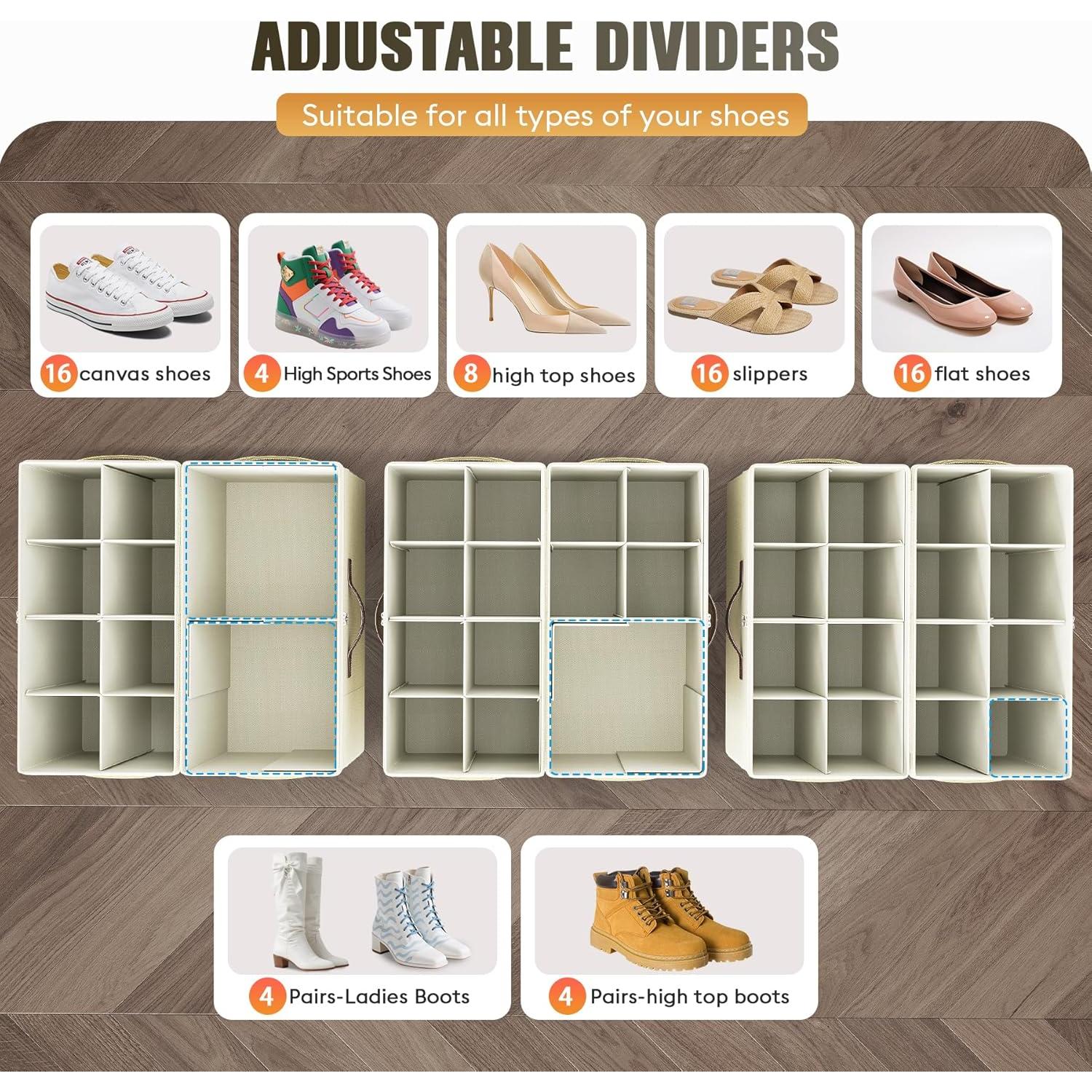 Organizador de Zapatos Budding Joy 2 Piezas Beige Amarillo