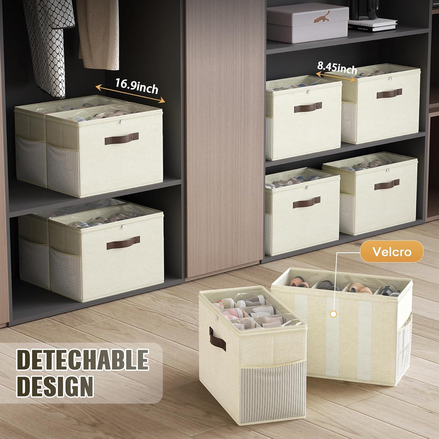 Organizador de Zapatos Budding Joy 2 Piezas Beige Amarillo