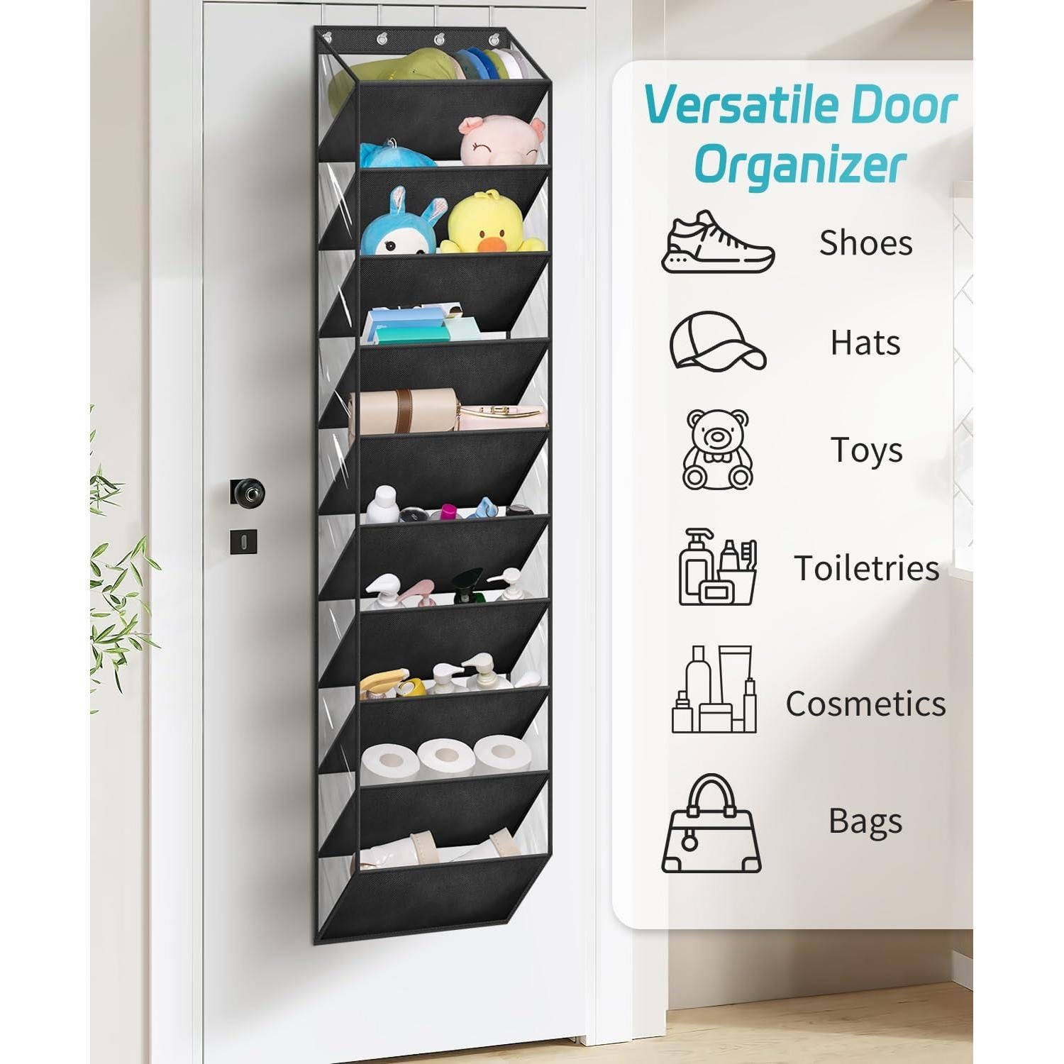 Organizador de Zapatos Colgante AOODA 20 Pares Negro 180 cm