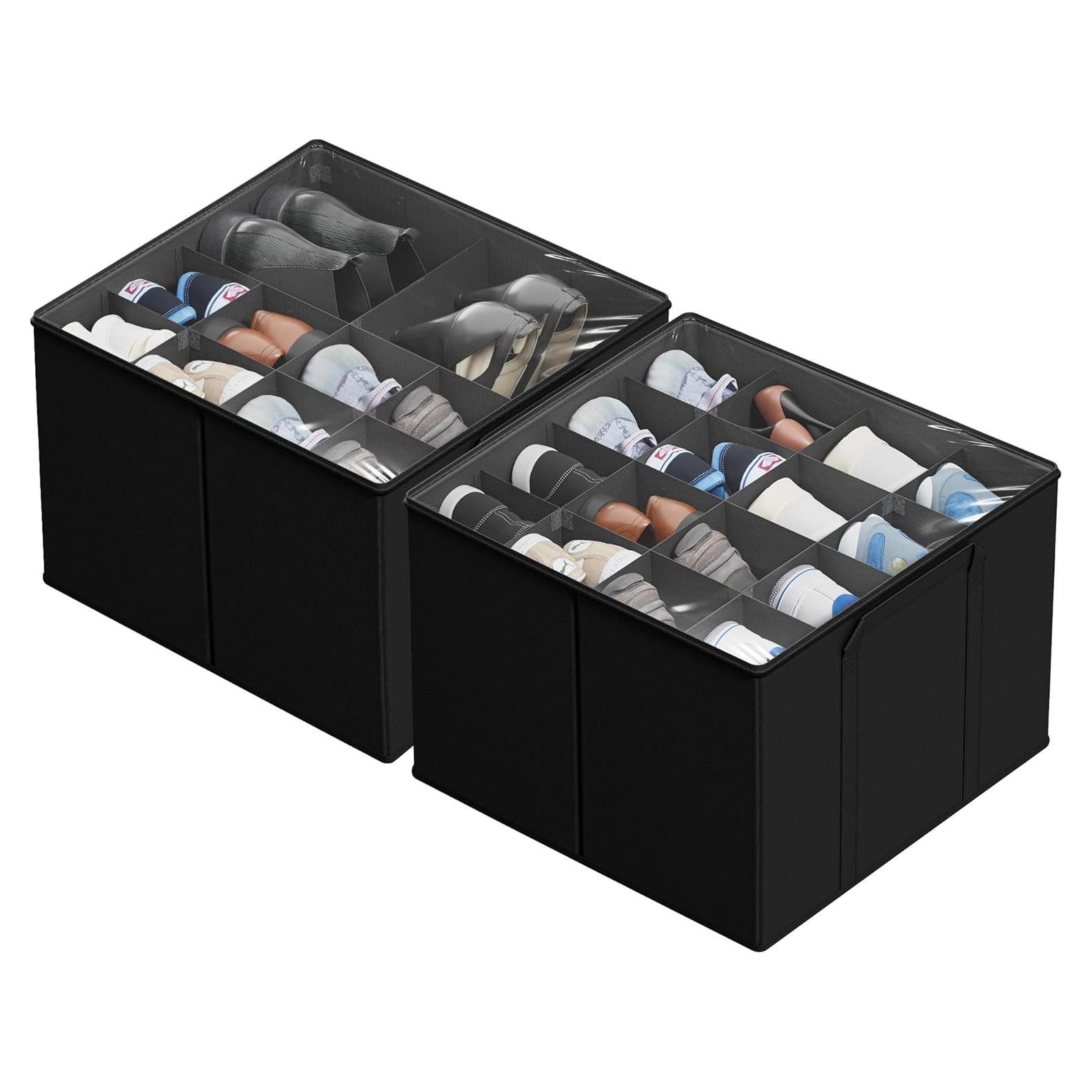 Organizador de Zapatos SUOCO 2 Pack, 32 Pares, Negro