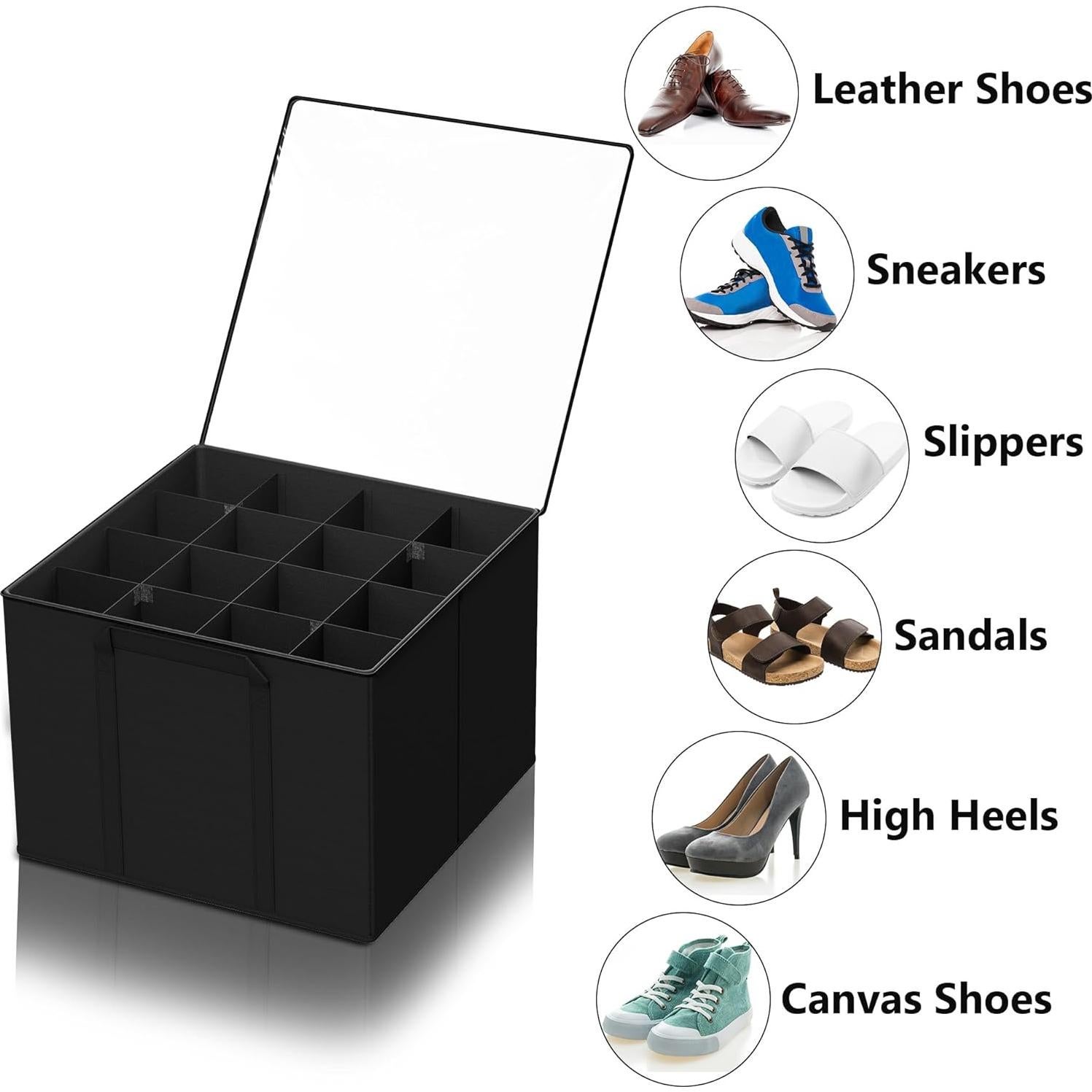 Organizador de Zapatos SUOCO 2 Pack, 32 Pares, Negro
