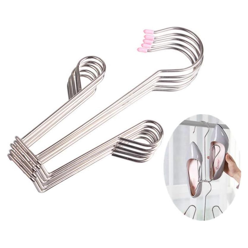 Estante de Secado para Zapatos Leoyoubei - 5 Perchas Acero Inoxidable