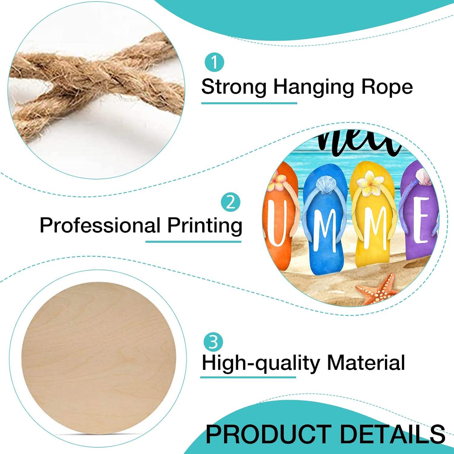 Señal de Puerta Hola Verano Deroro 30.48cm Chanclas Madera