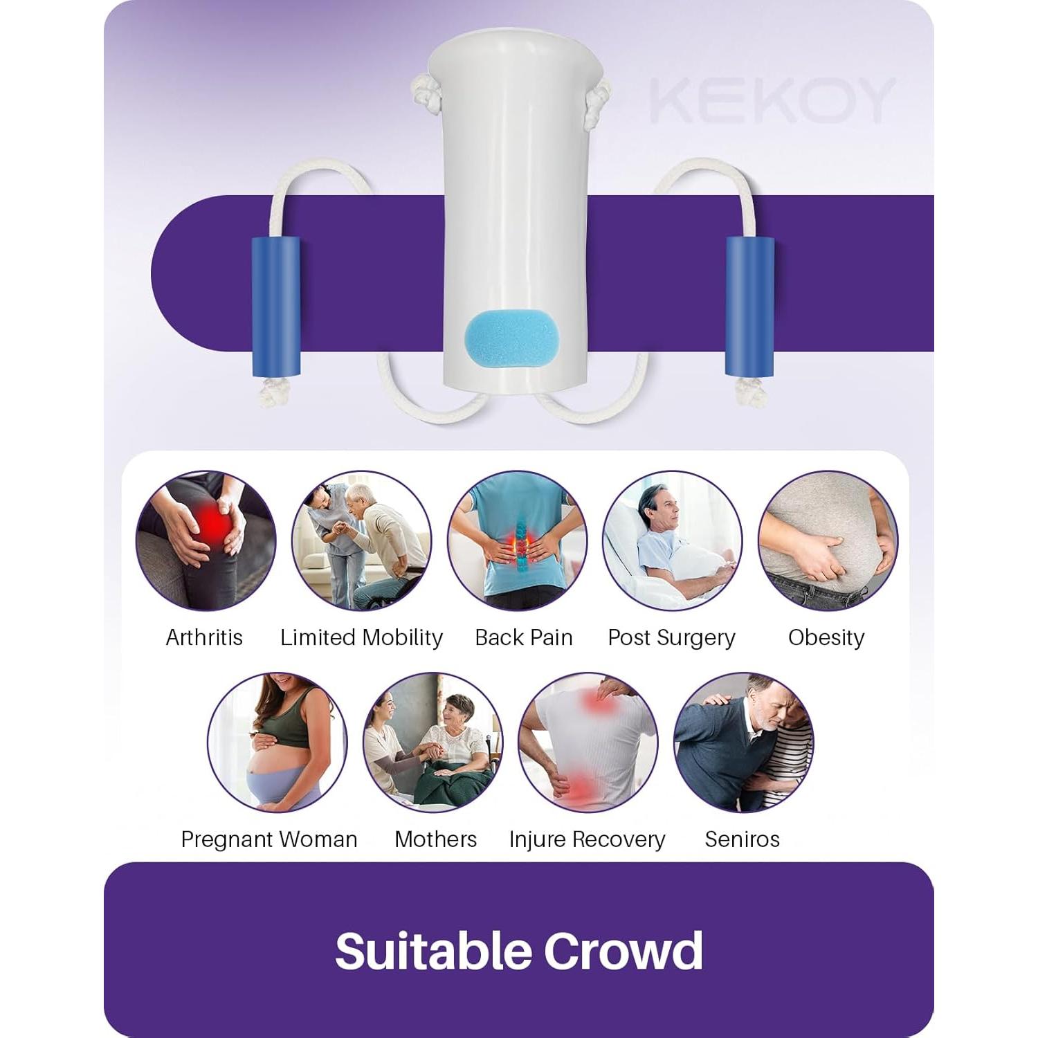 Ayuda para Ponerse Calcetines Kekoy - Blanco, 10.2 cm