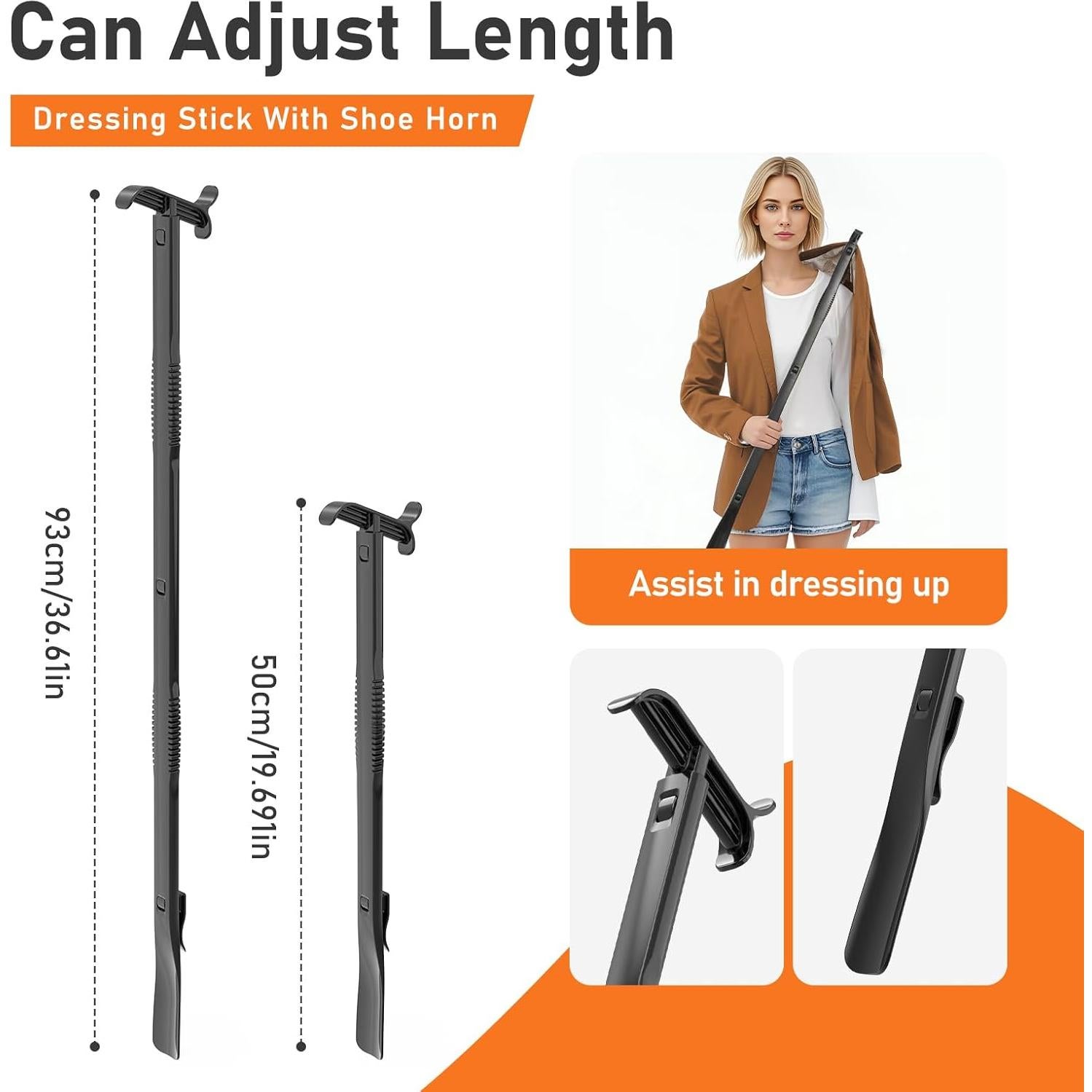 Kit Ayuda para Poner Calcetines JFMkaer - 36 cm Asistente