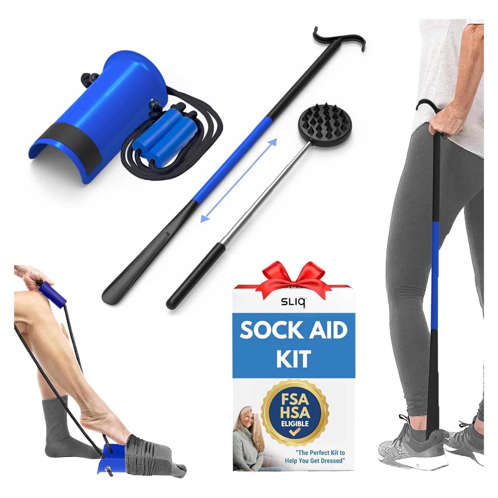 Ayuda para Poner Calcetines Sliq - Kit de Vestir 5 en 1