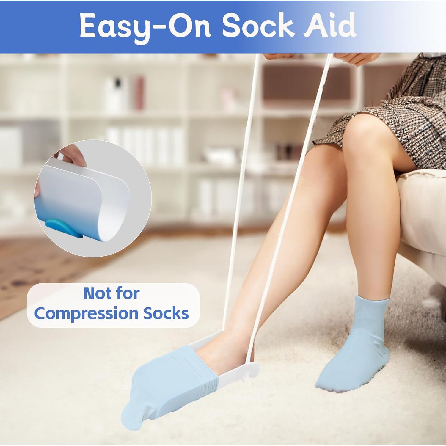 Asistente para Ponerse Calcetines Yitobecka Blanco - Sin Agacharse