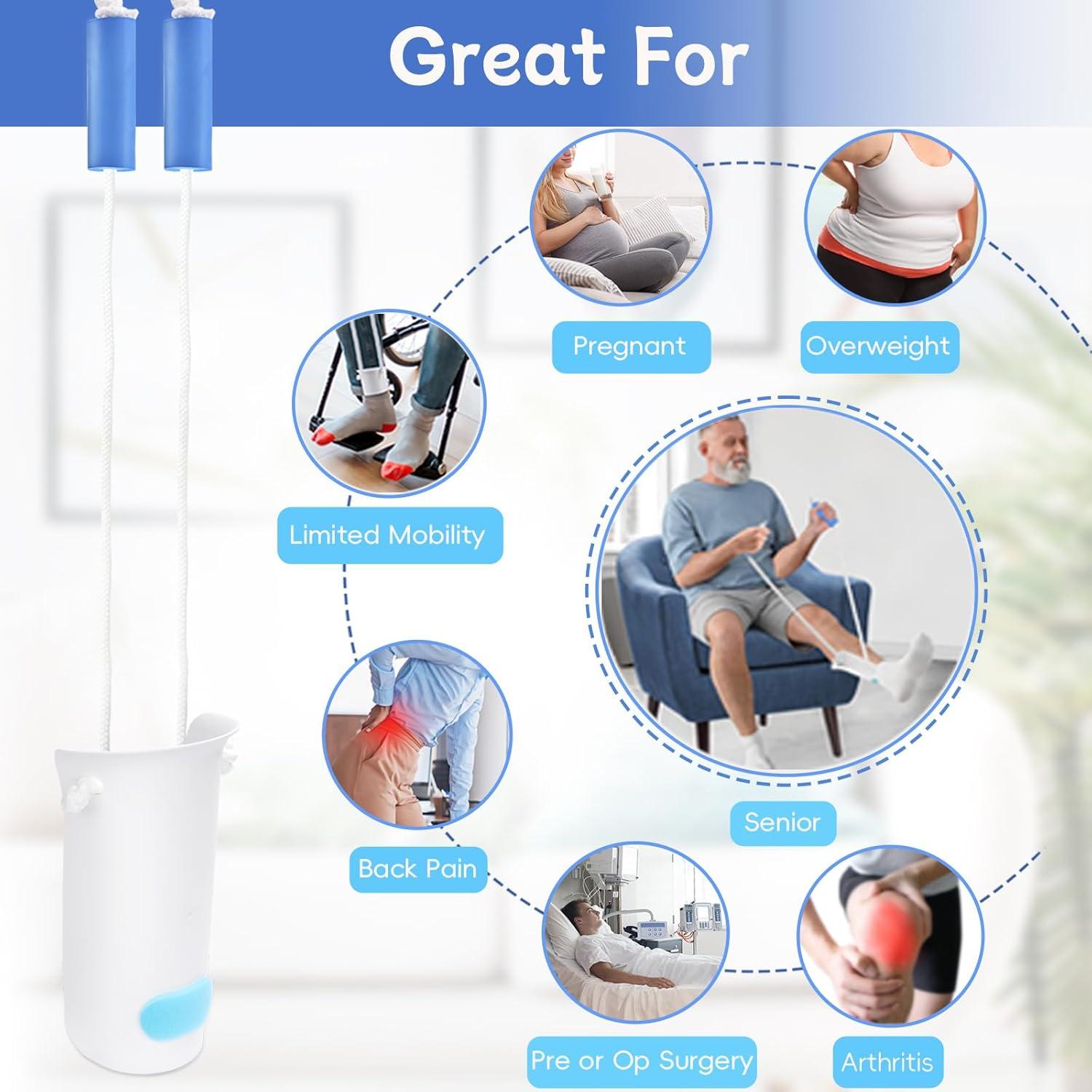 Asistente para Ponerse Calcetines Yitobecka Blanco - Sin Agacharse