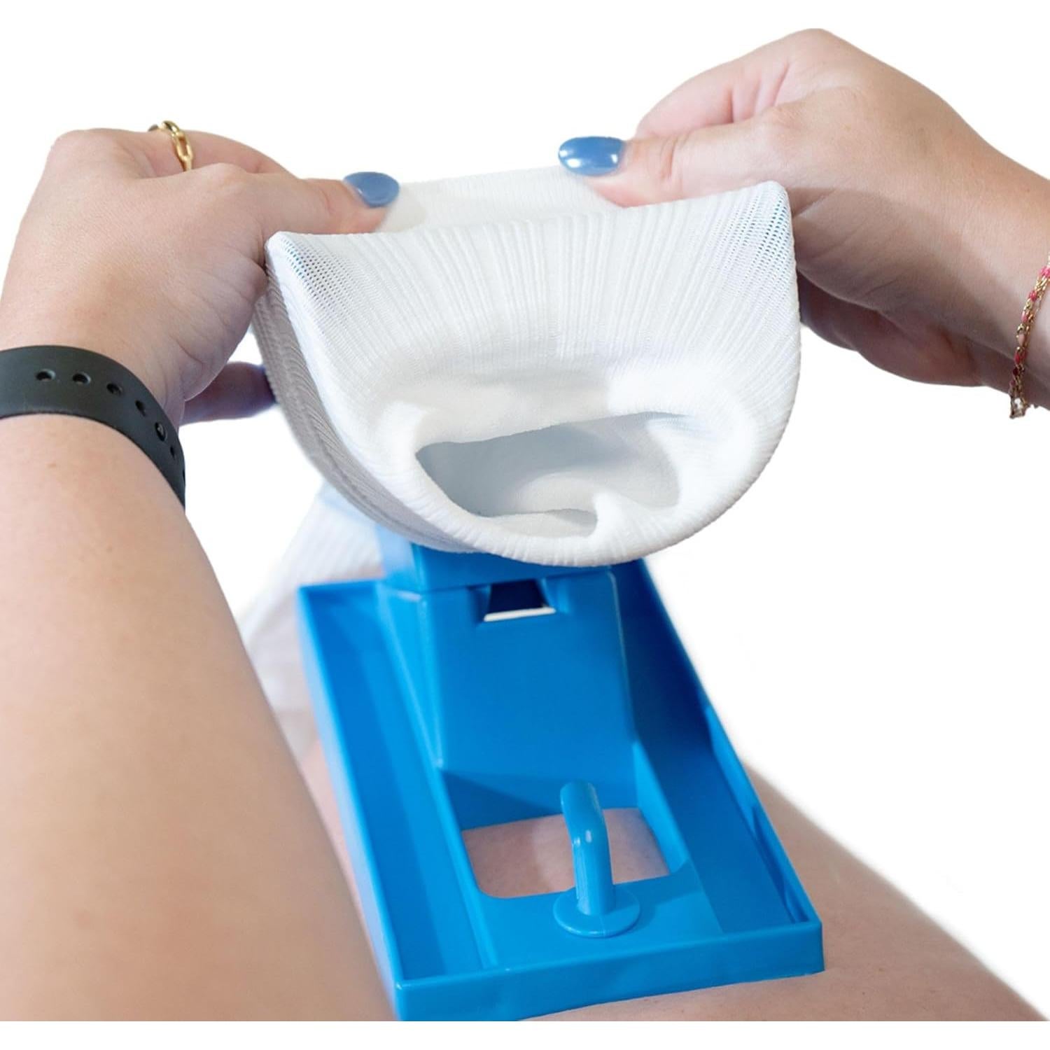 Asistente para Poner Calcetines OrthoSleeve Azul - Ayuda Movilidad