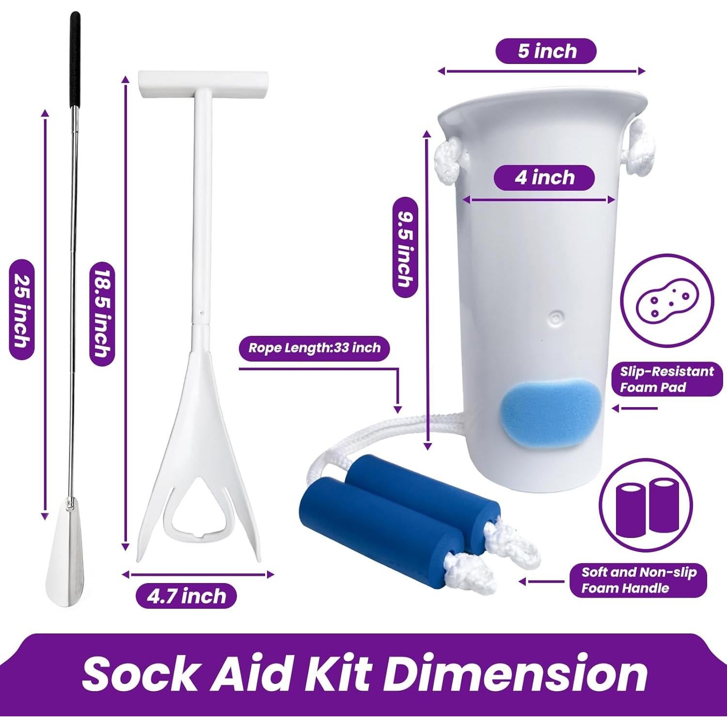 Kit de Ayuda para Poner Calcetines SHEINMED 3 en 1 para Ancianos